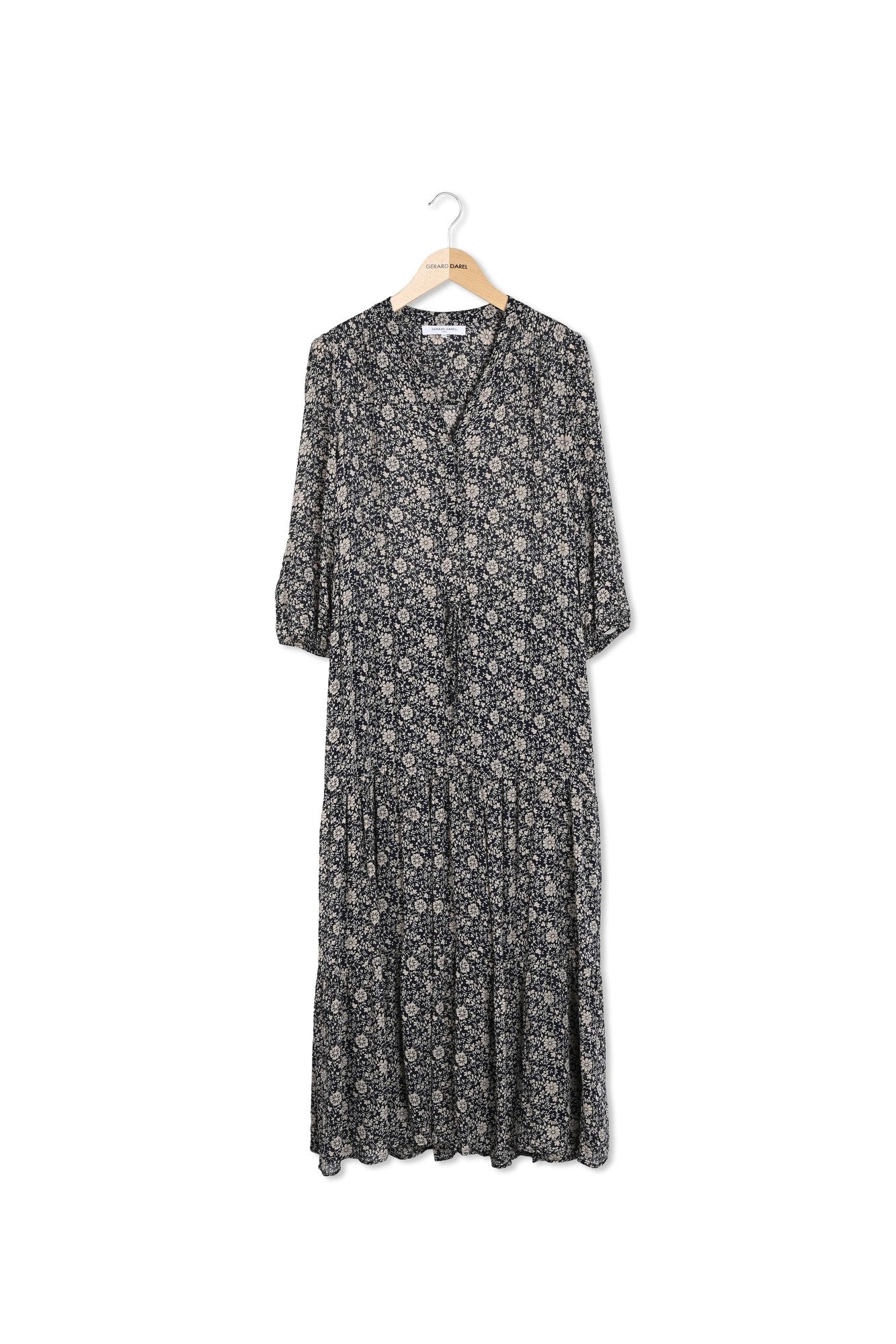 Robe longue à fleurs bicolores - SABAHE Faume - seconde main