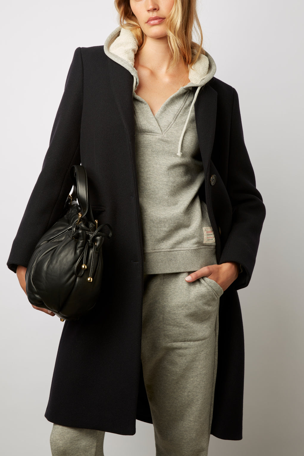 Manteau droit mi-long en laine vierge - SAM Faume - seconde main