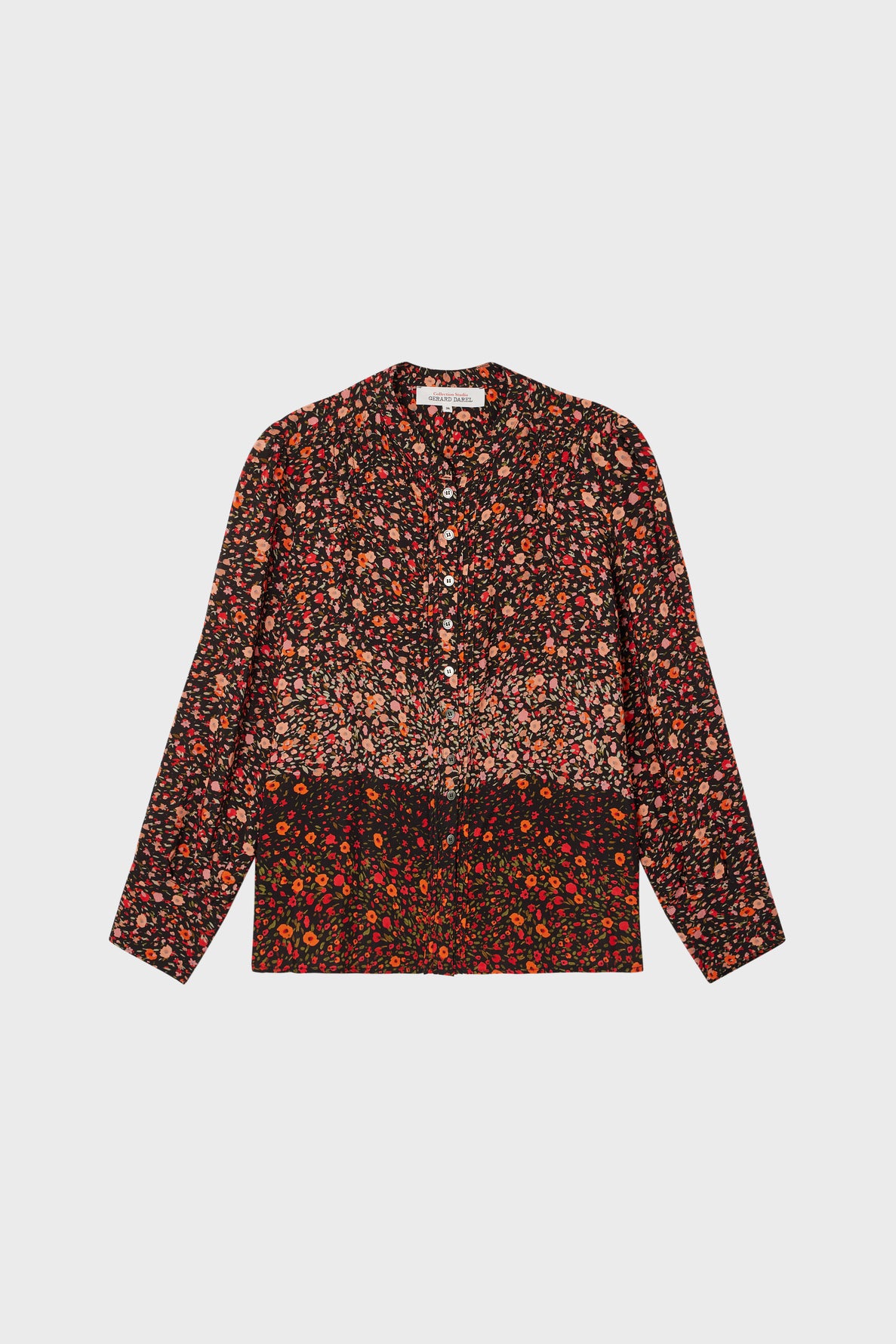 Chemise à volants en mousseline fleurie - CALICA Faume - seconde main