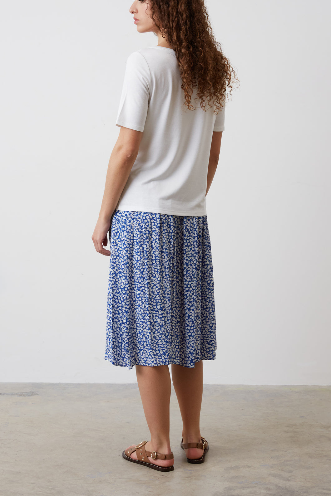 T-shirt uni à col rond fantaisie - ABEL Faume - seconde main