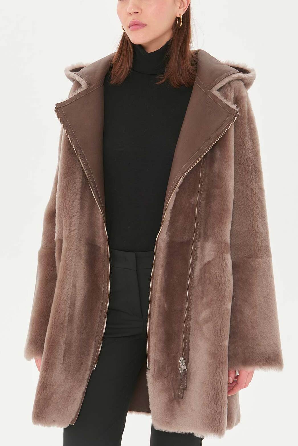 MICKY - Manteau réversible en fourrure Faume - seconde main