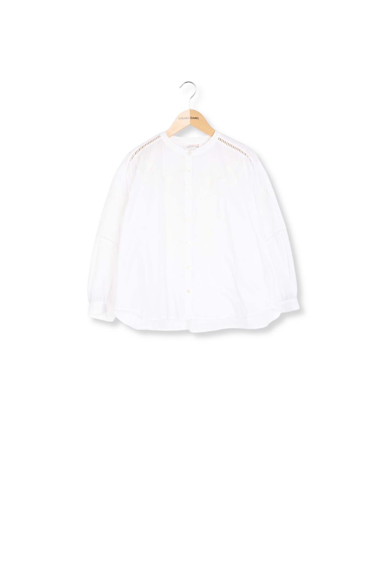Chemise brodée en voile de coton - UCILLE Faume - seconde main