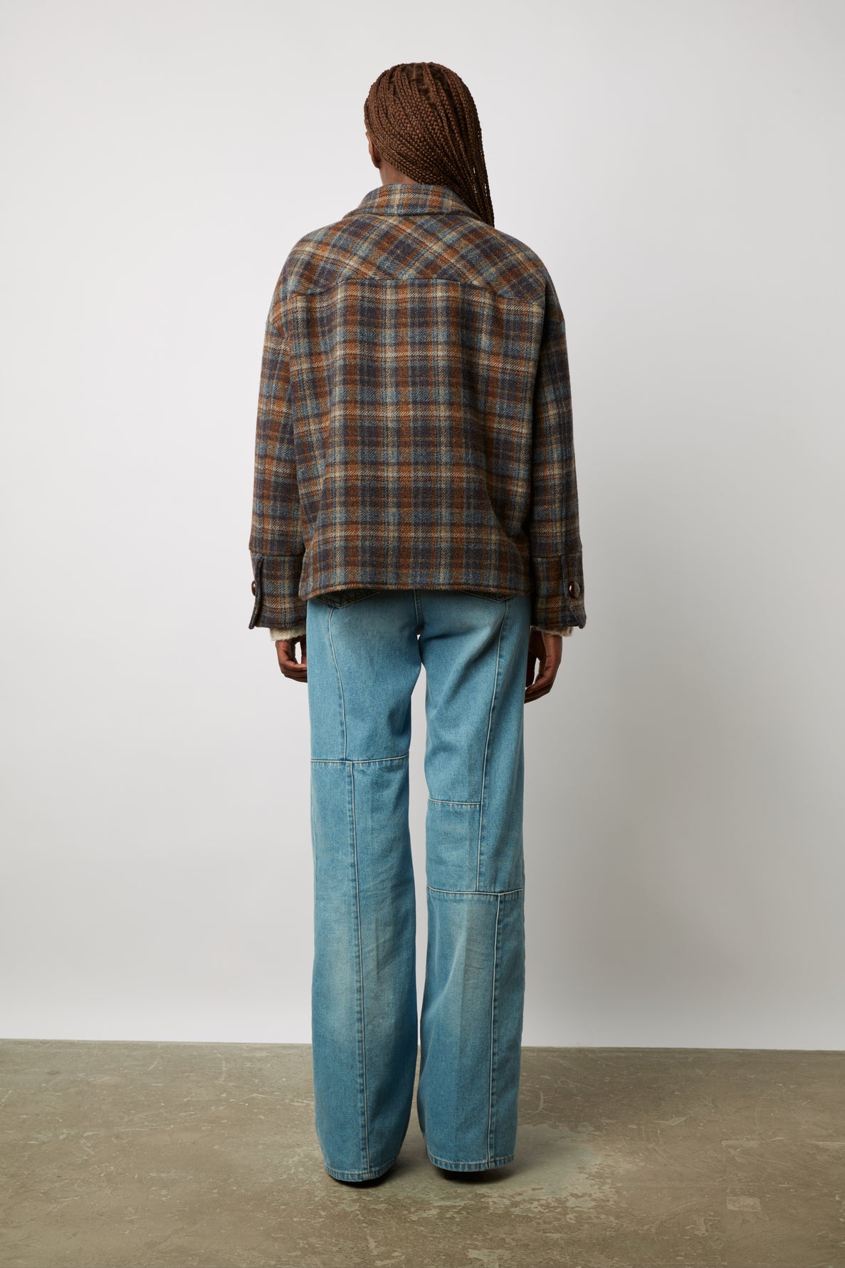 Veste à carreaux en laine - NAWELLE Faume - seconde main