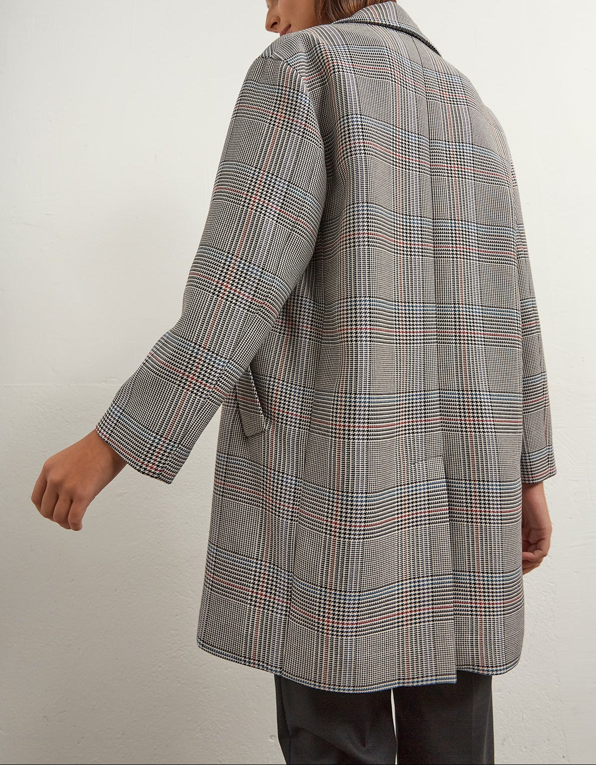 ROSALIA - Manteau court imprimé Prince-de-galles Faume - seconde main