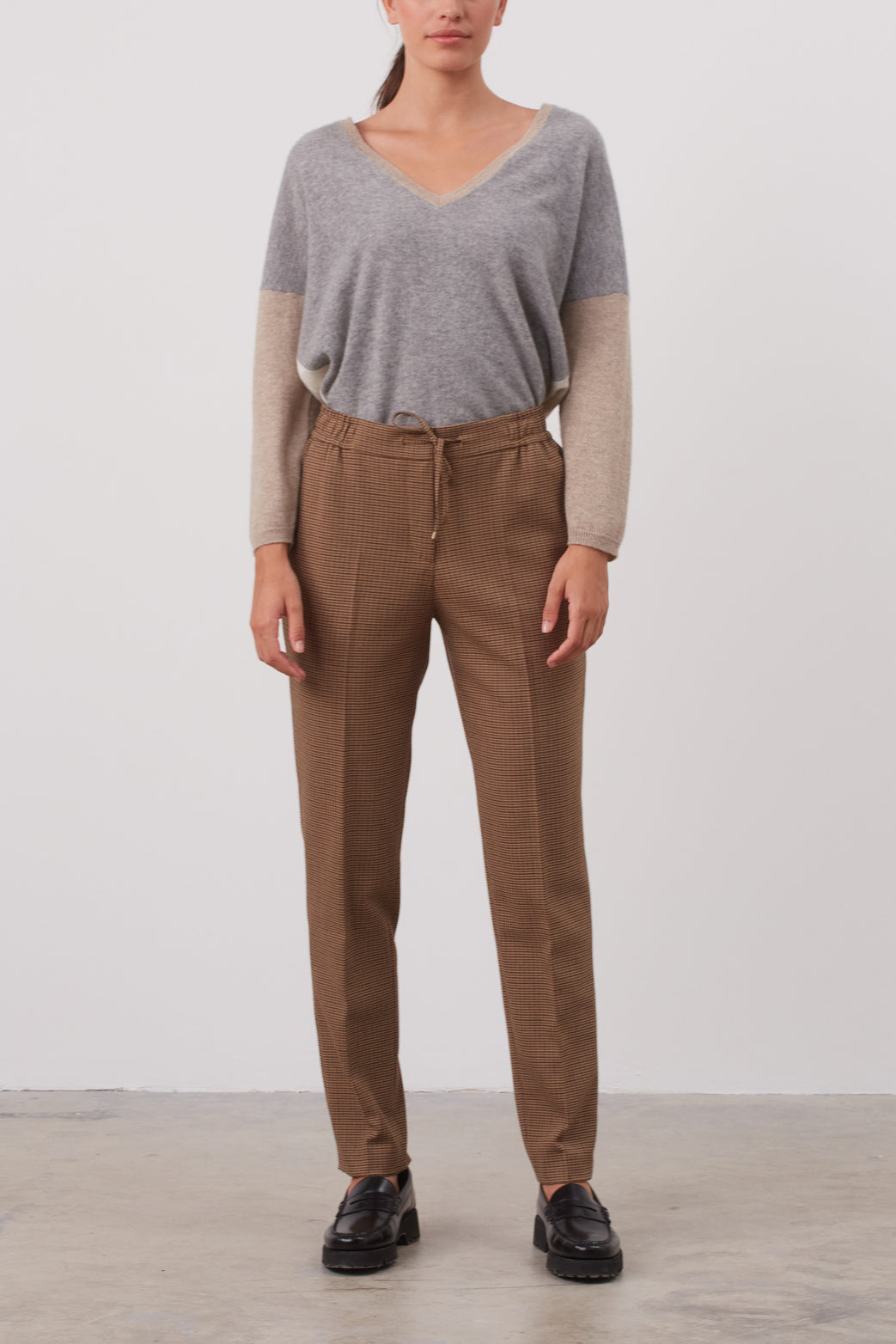 Pantalon tailleur décontracté à motif - EMMA Faume - seconde main