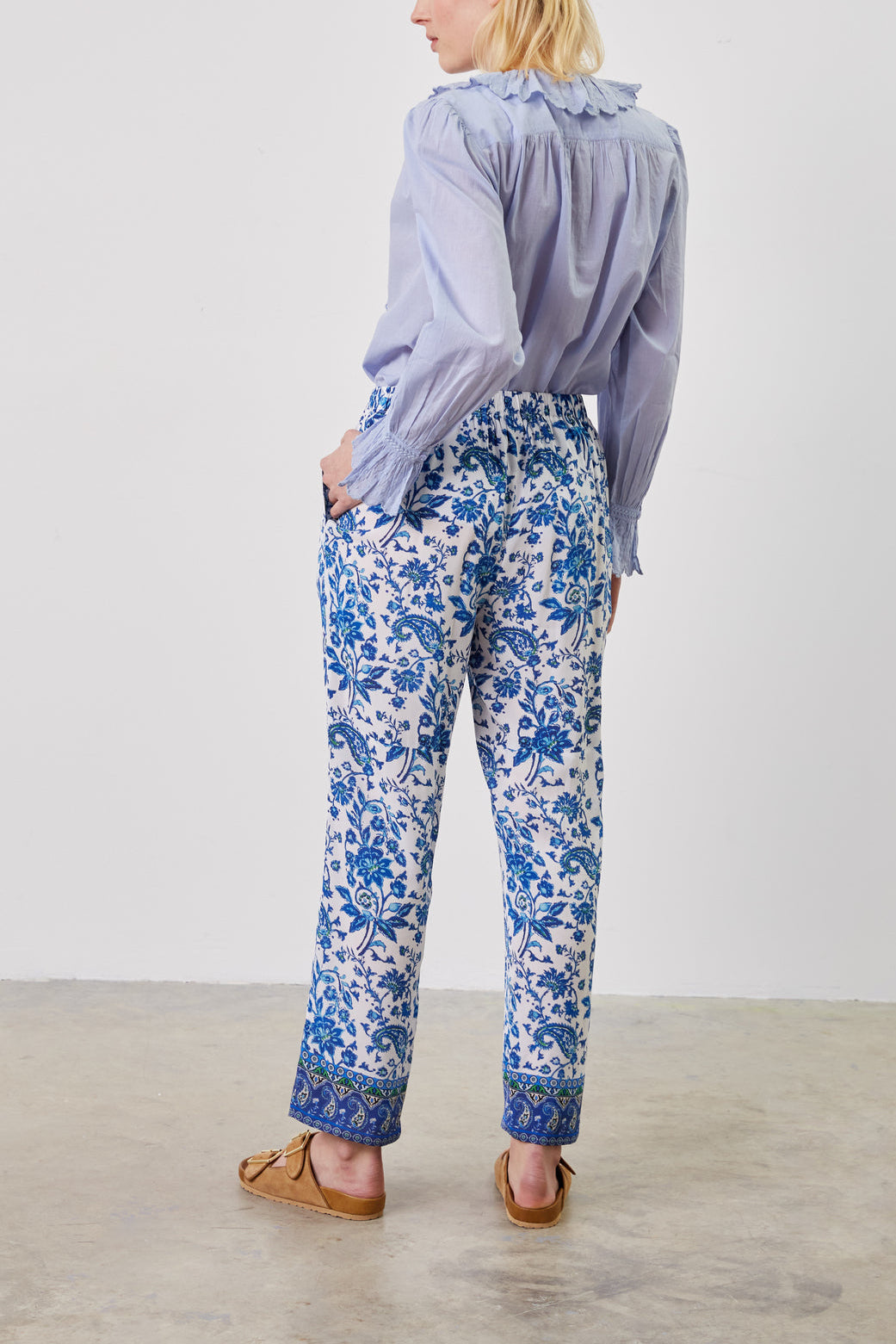 Pantalon fluide à fleurs - ELISEA Faume - seconde main