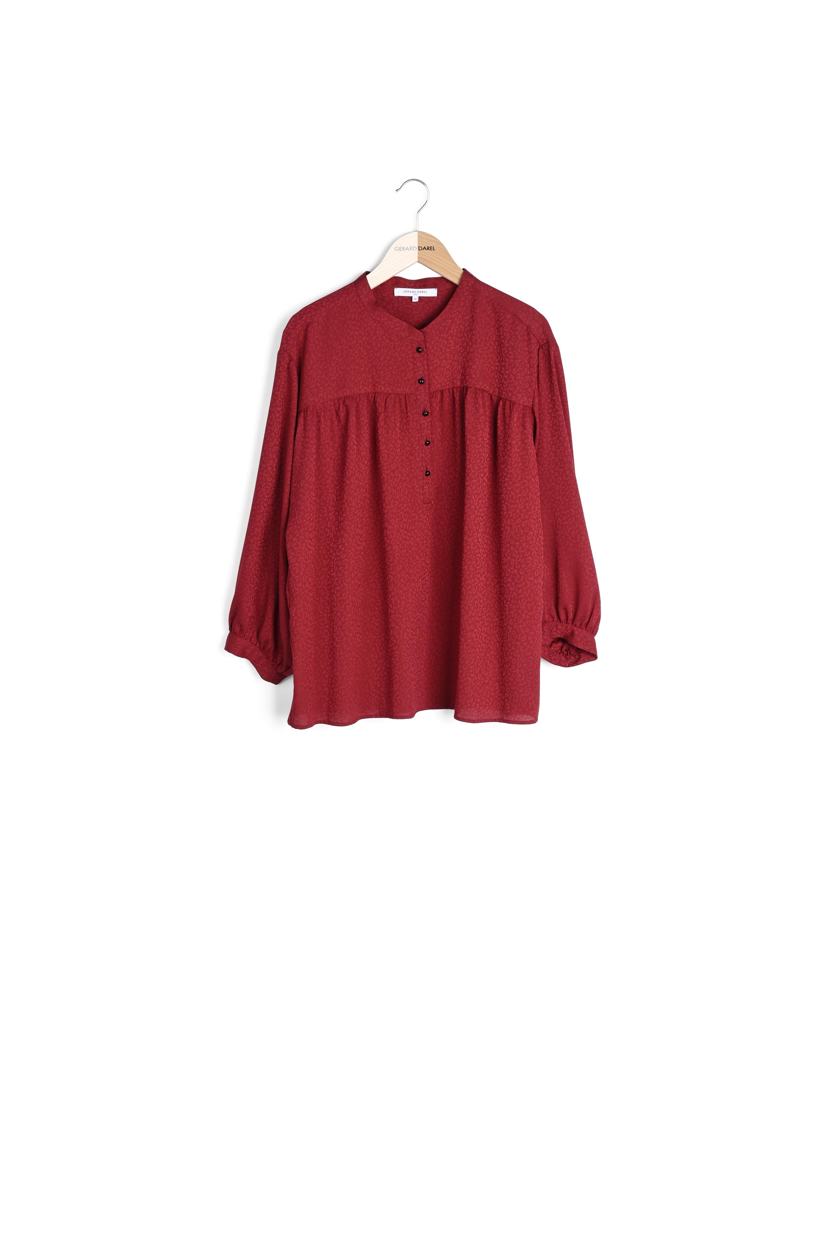 MARGOT - Blouse en crêpe imprimé léopard Faume - seconde main