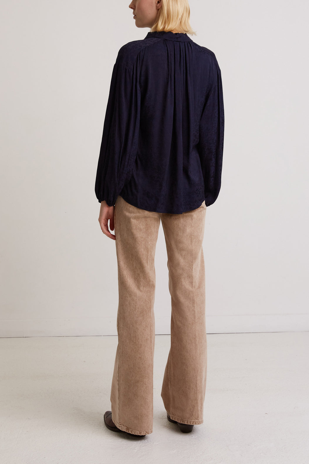 Blouse chic en jacquard satiné - CESARIA Faume - seconde main