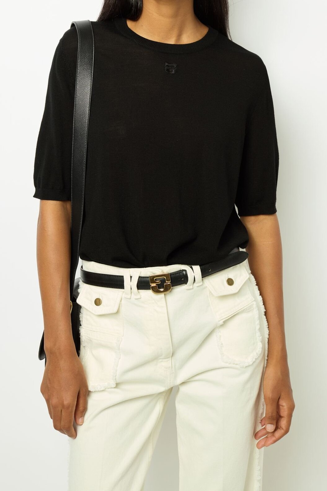 Pull manches courtes en laine fine - JASNA Faume - seconde main