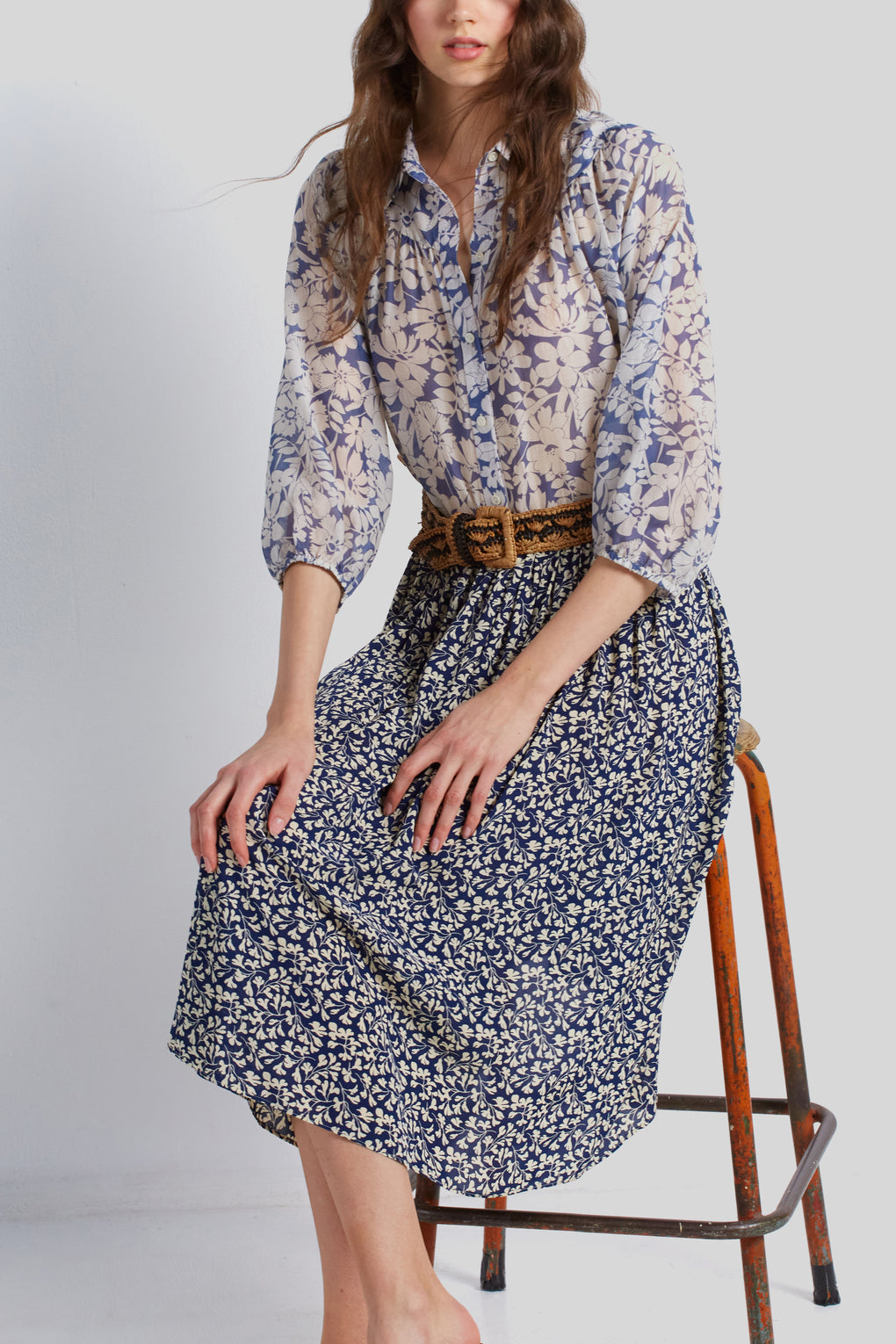 Jupe à motif allover - BIANKA Faume - seconde main