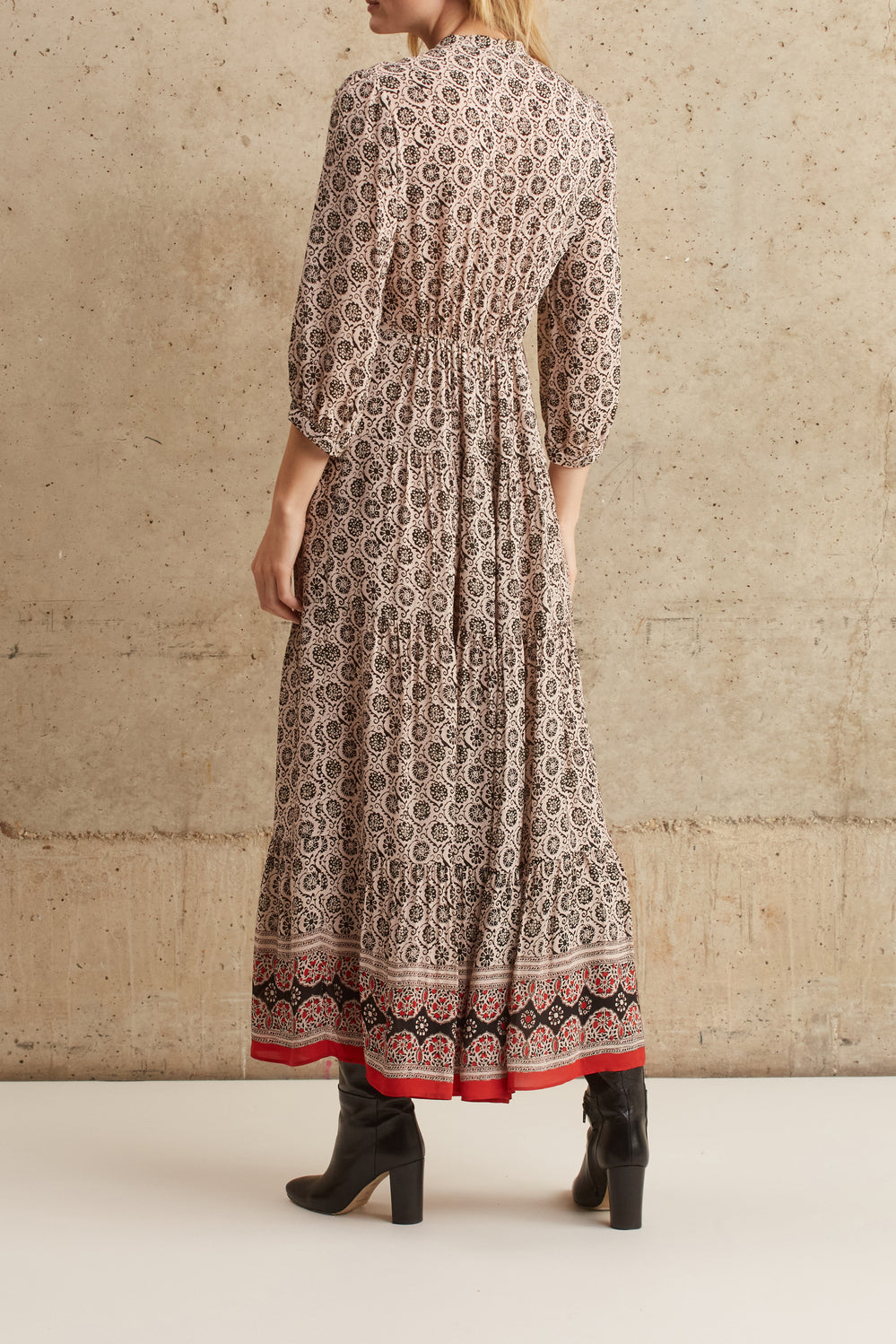 Robe à étages à motif bohème - JOYCE Faume - seconde main