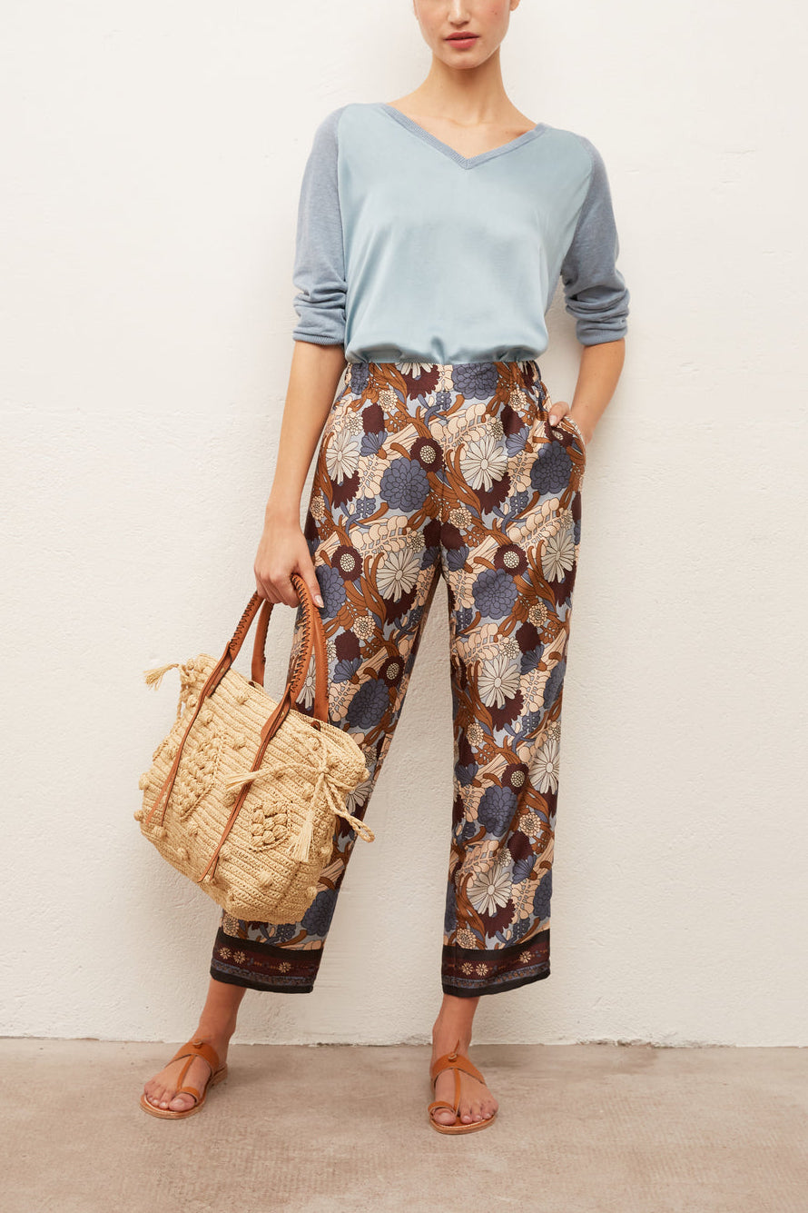 MARILOU - Pantalon 7/8 fluide Faume - seconde main