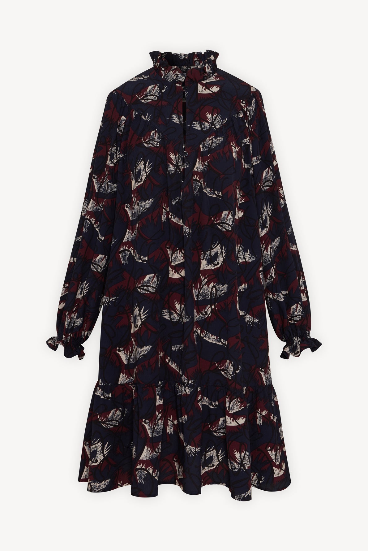 Robe courte et ample avec détails volantés - JULY Faume - seconde main