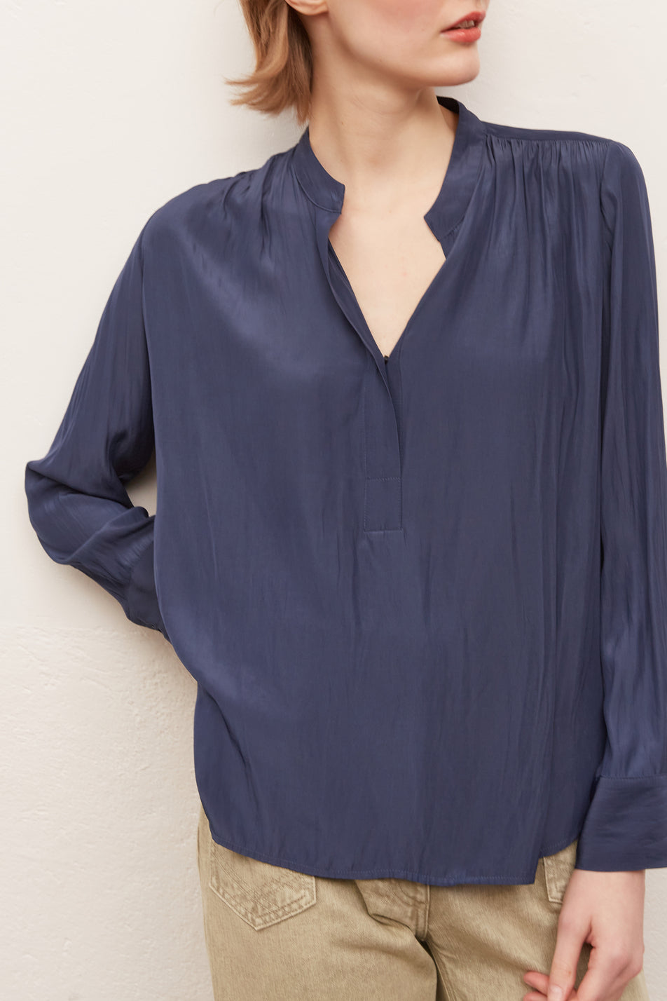 NORA - Blouse au toucher soyeux Faume - seconde main