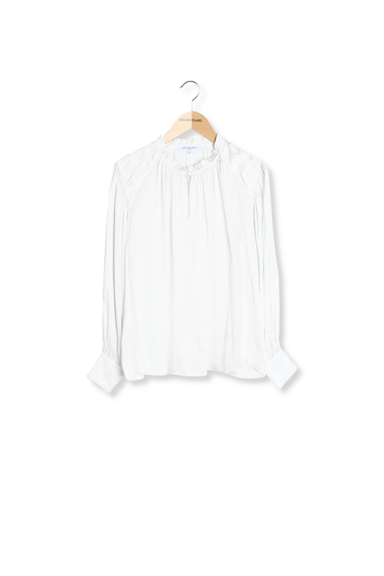 Blouse satinée avec détails plissés - CAROLINE Faume - seconde main