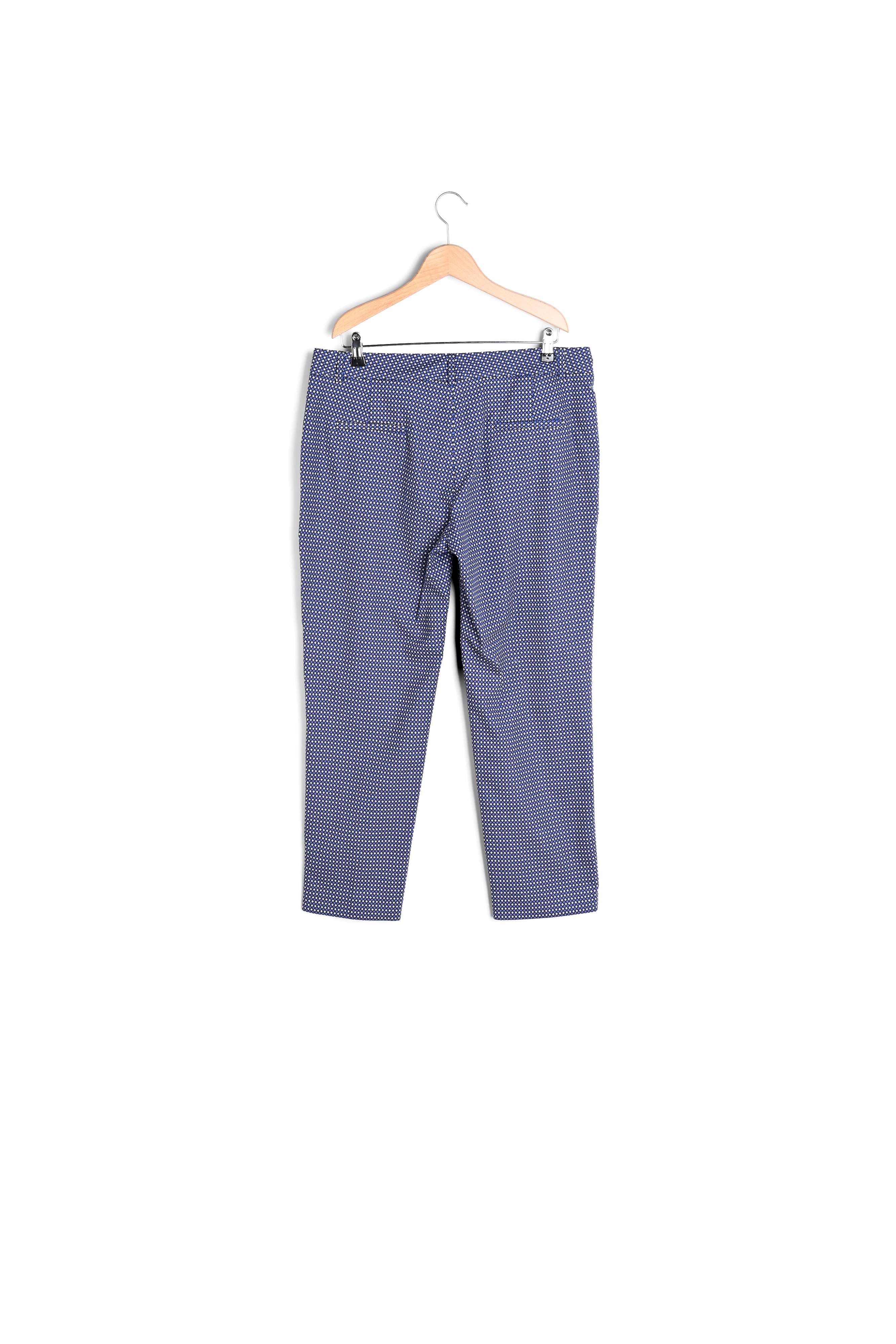 MELANIA - Pantalon droit 7/8 en jacquard de coton Faume - seconde main