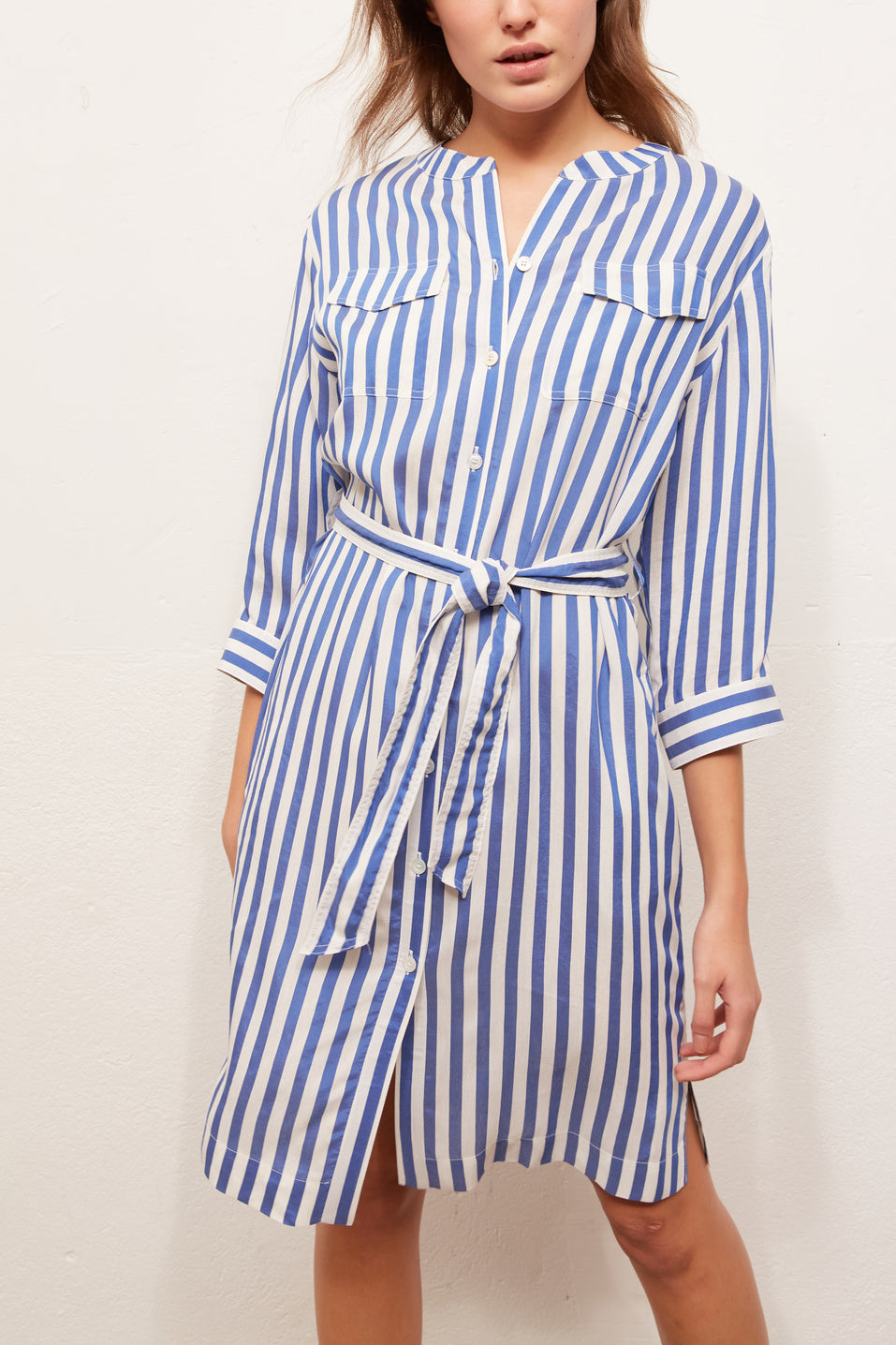 SUZANNA - Robe-chemise à rayures avec poches plaquées Faume - seconde main