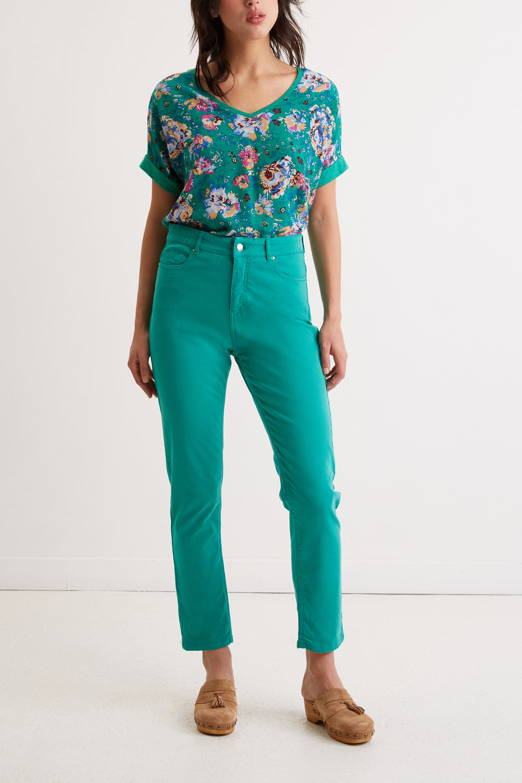 Pantalon en coton stretch - ELAENORE Faume - seconde main