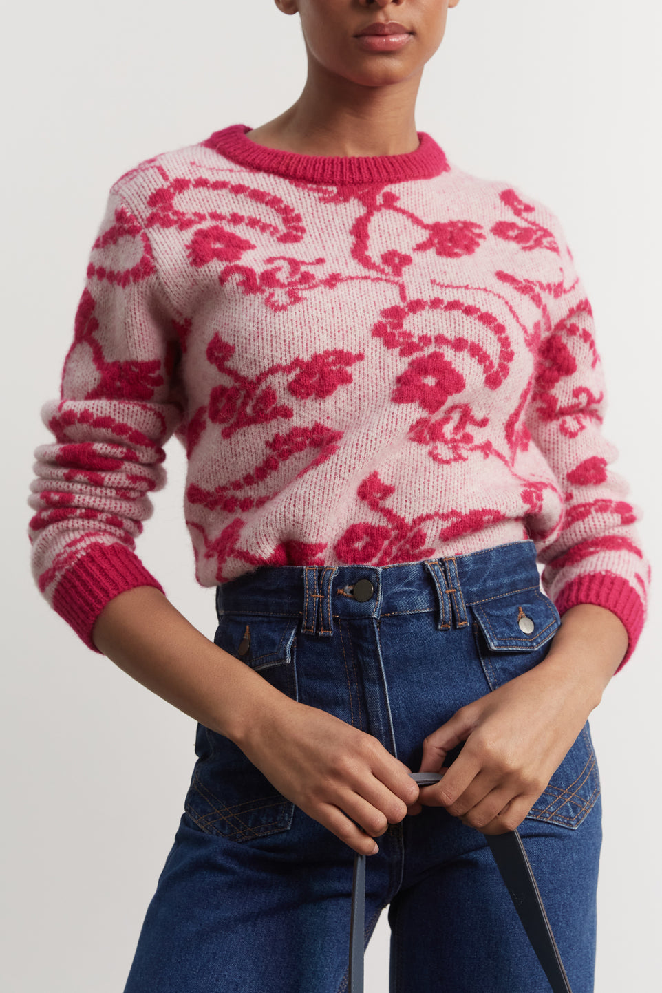 Pull Jacquard en laine mélangée - BOWI Faume - seconde main