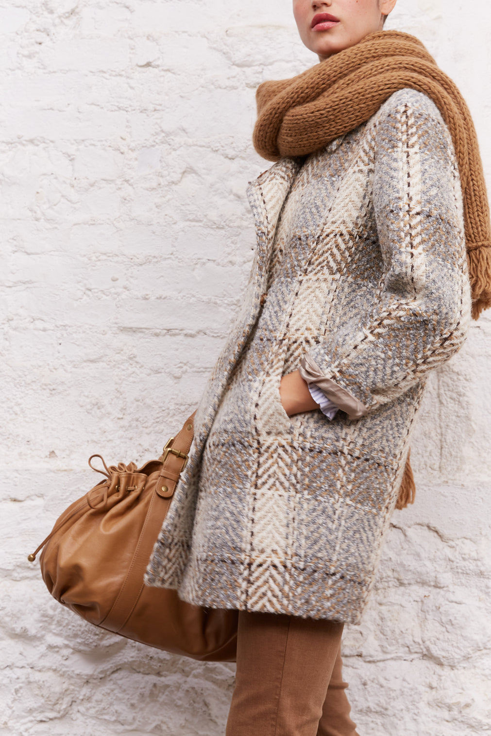 SIANA - Manteau oversize en tweed Faume - seconde main