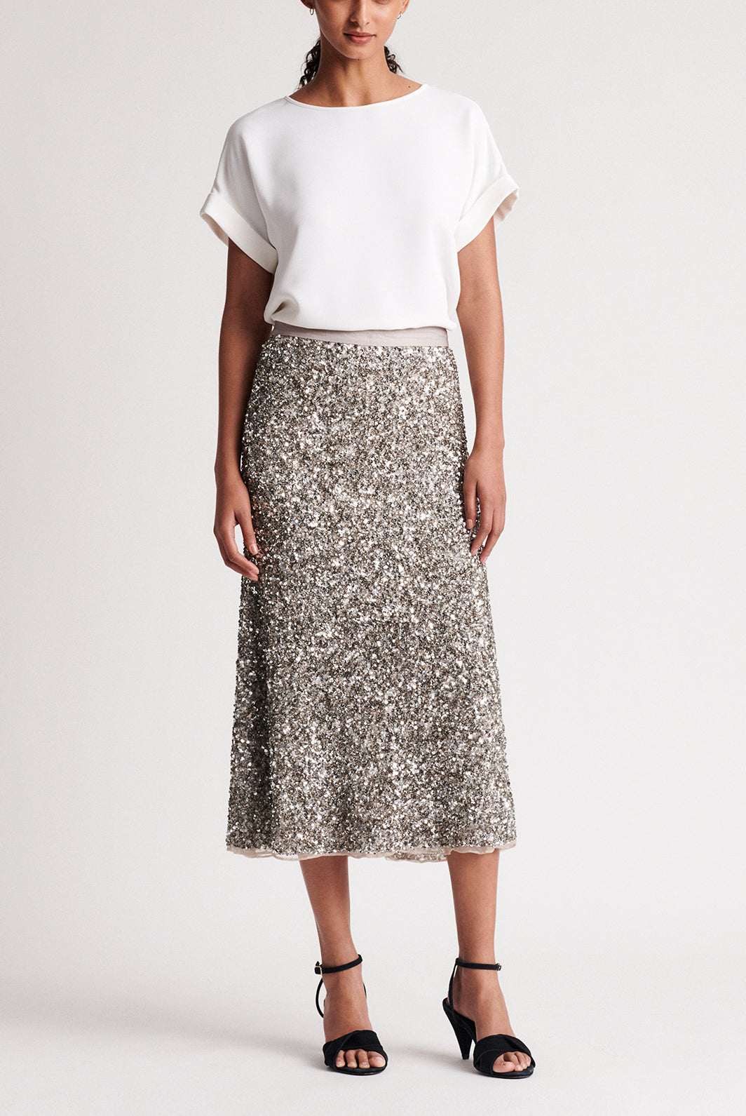 TEISSA - Jupe longue à sequins Faume - seconde main