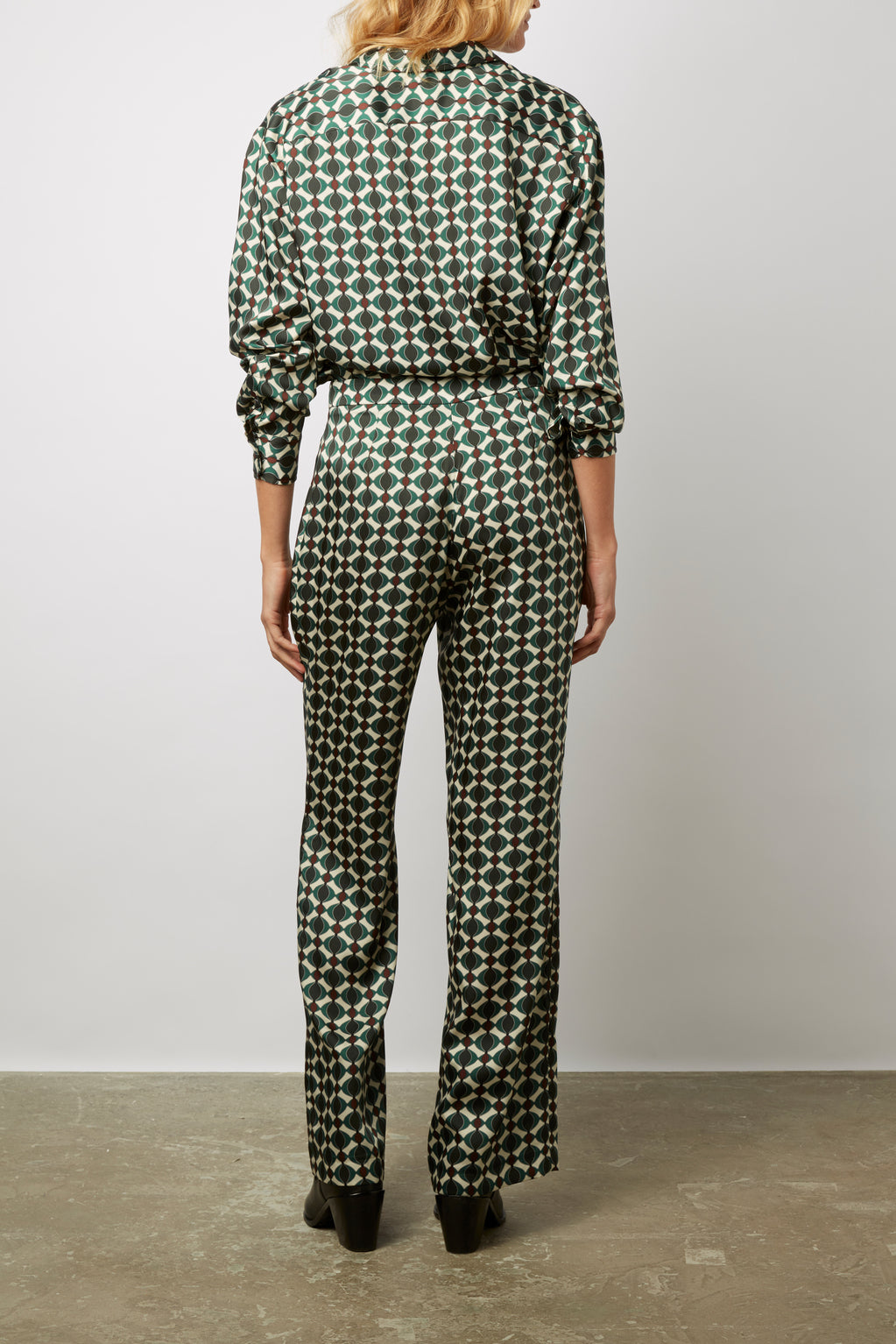 Pantalon fluide imprimé géométrique - ERICA Faume - seconde main