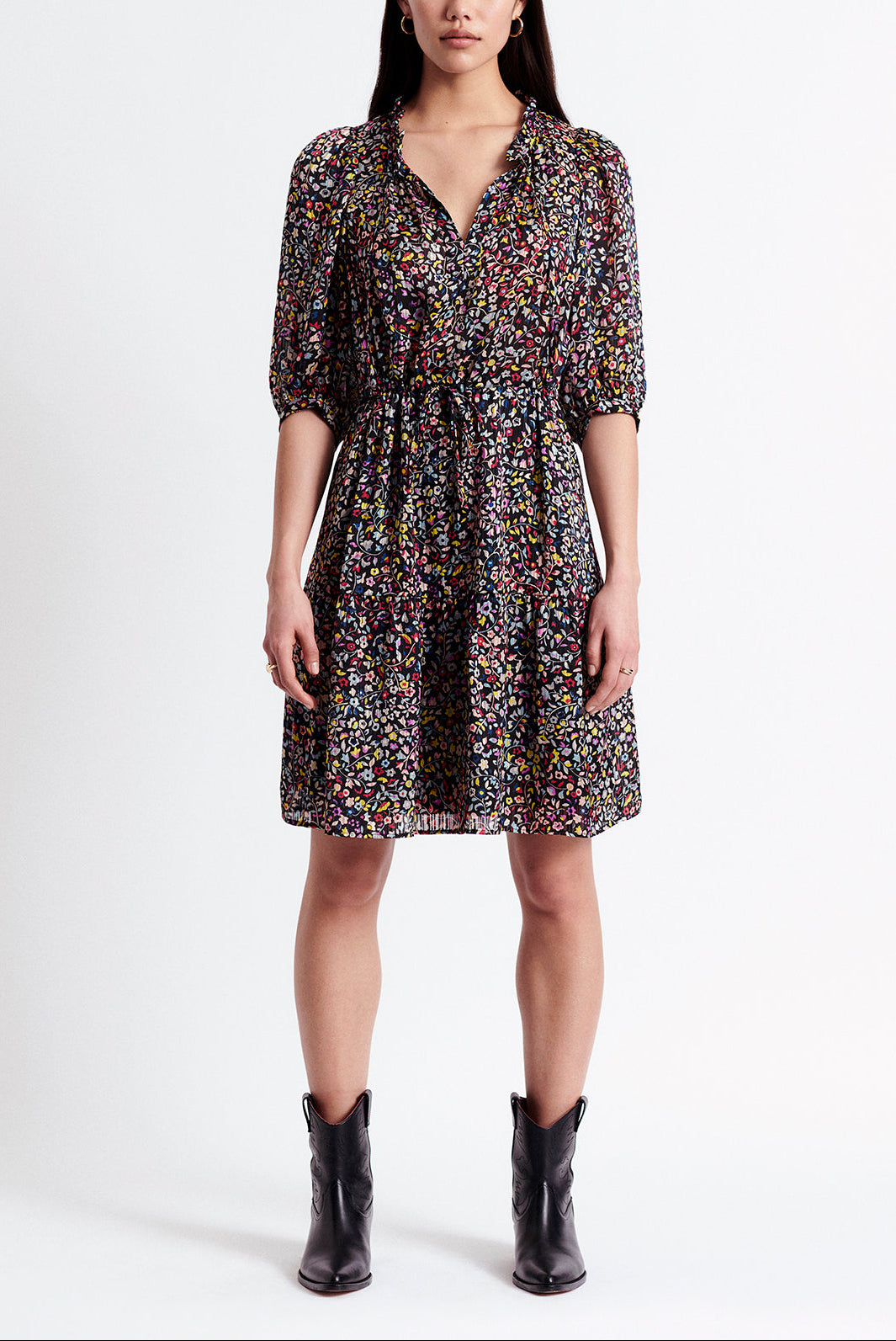 SAVERIA - Robe longueur genoux en jacquard Faume - seconde main