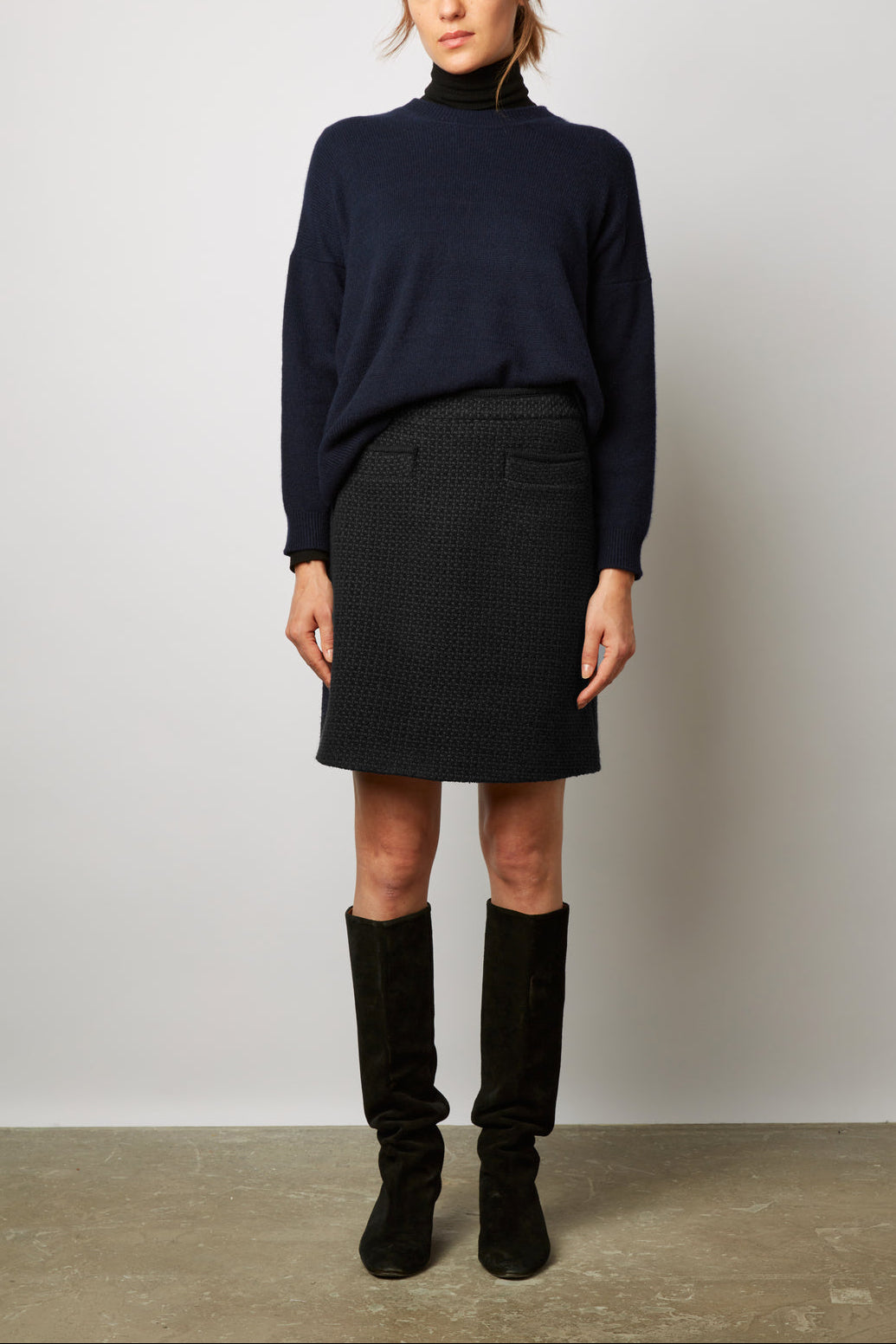 Jupe courte en tweed et galons - BARTHOLOME Faume - seconde main