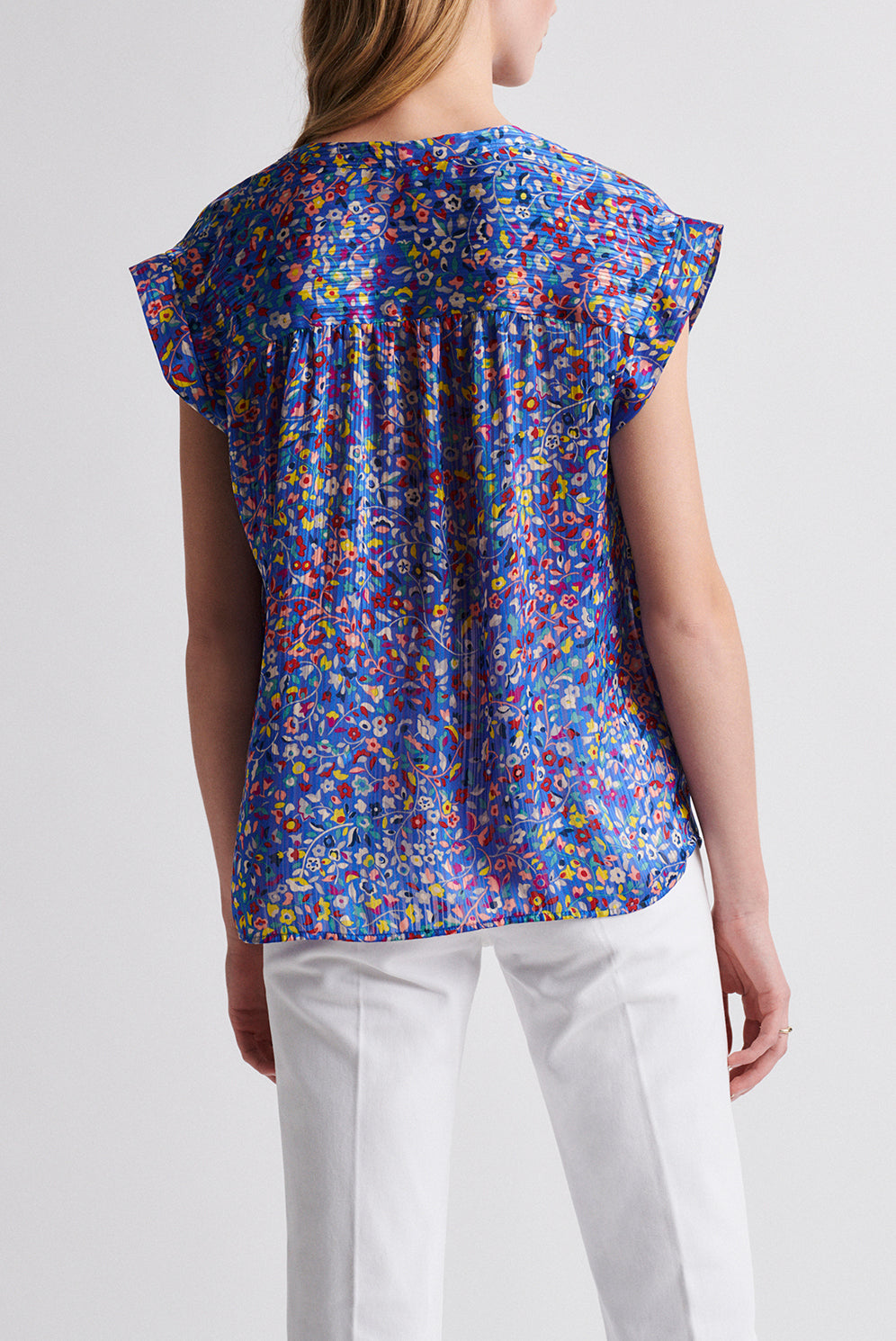 NORMA - Top soyeux imprimé sans manches Faume - seconde main