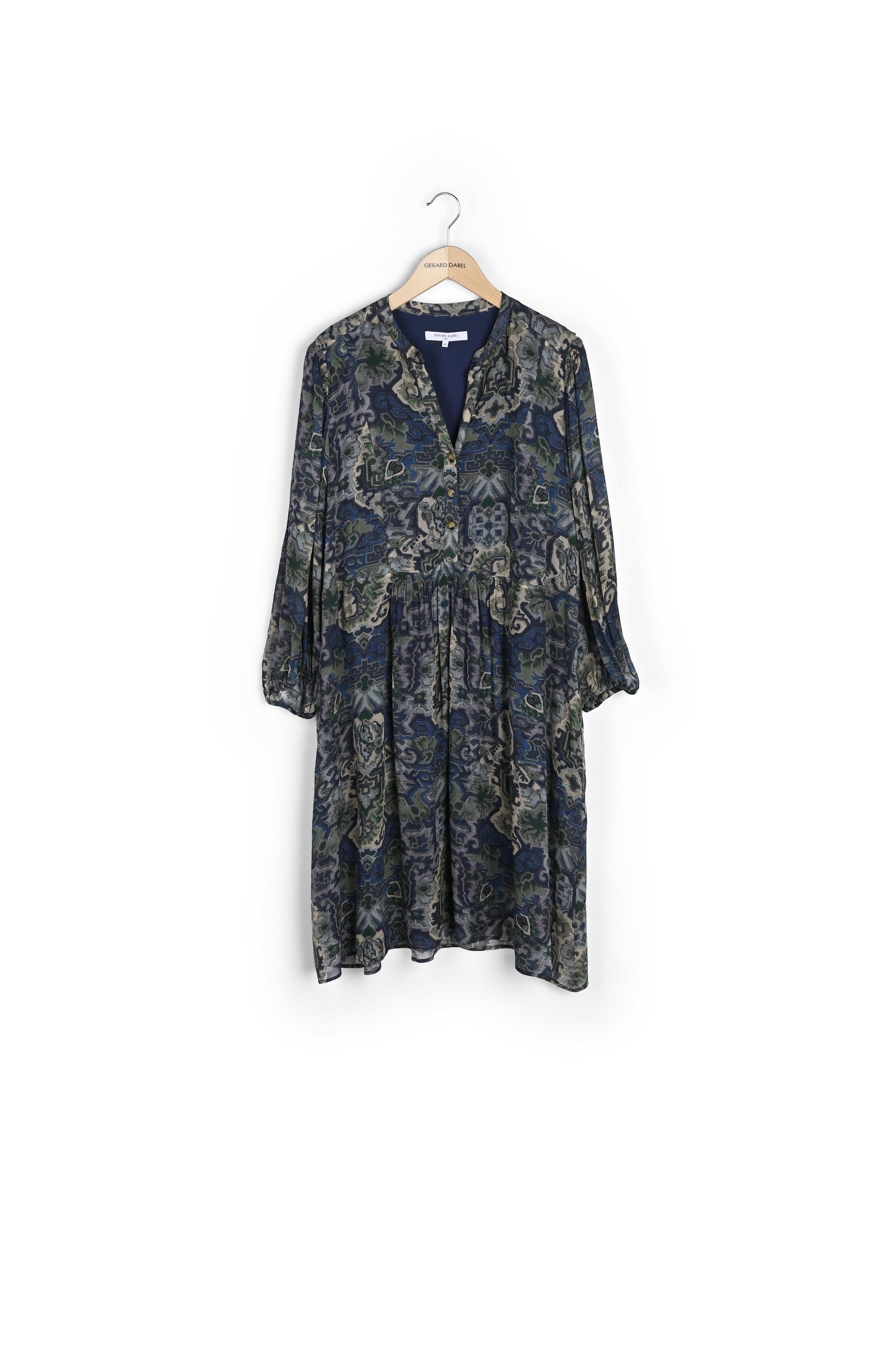 Robe en mousseline à motif graphique - JULIA Faume - seconde main