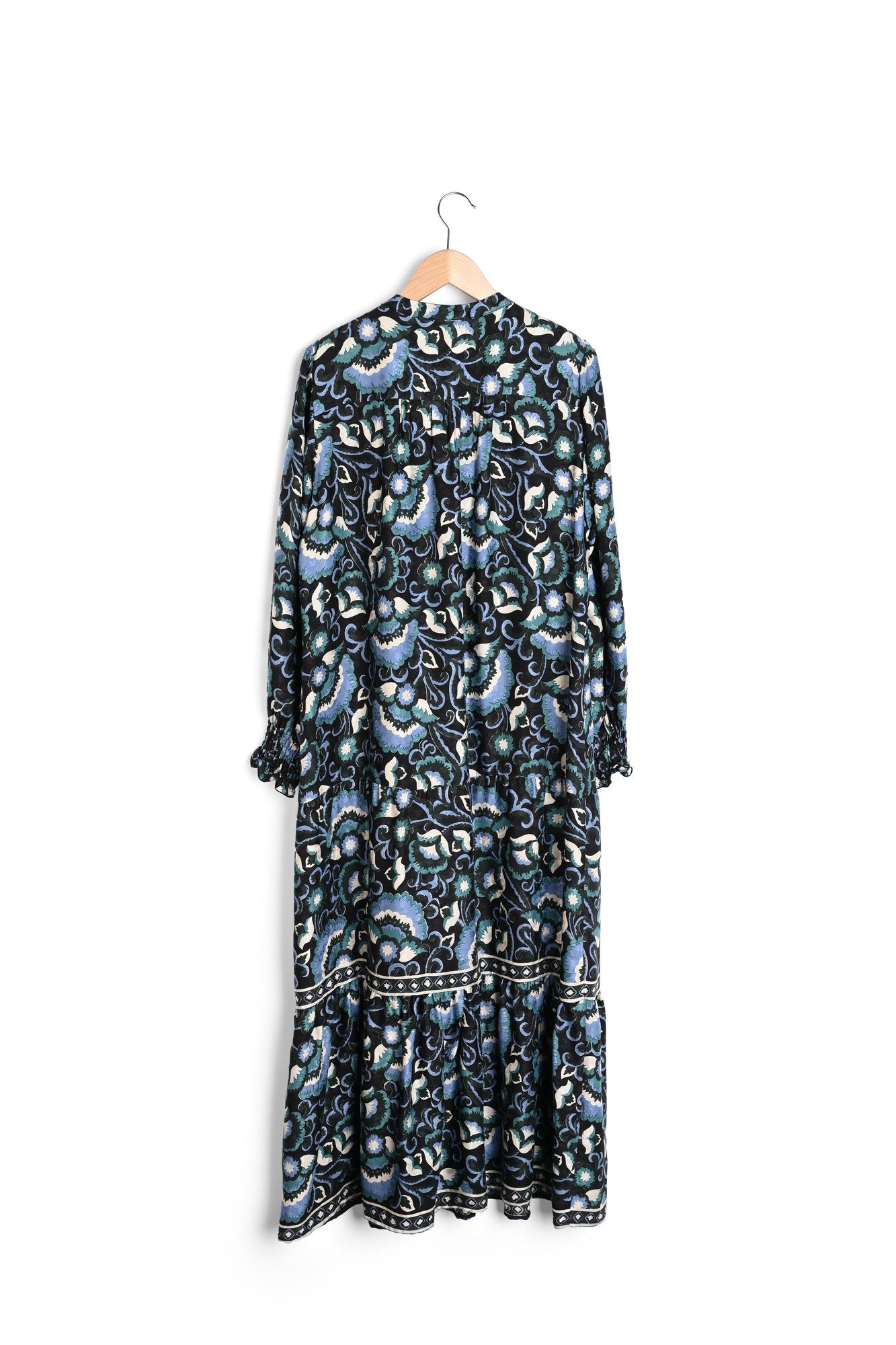 Robe midi imprimée et jacquard - SANDA Faume - seconde main