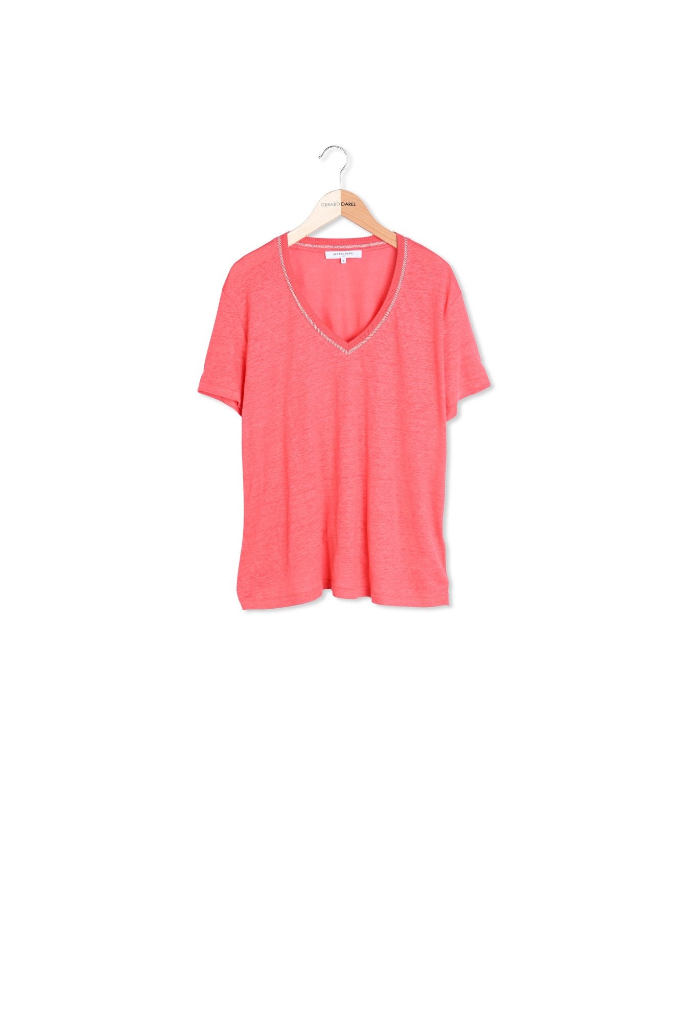 T-shirt V en lin - MINDY Faume - seconde main