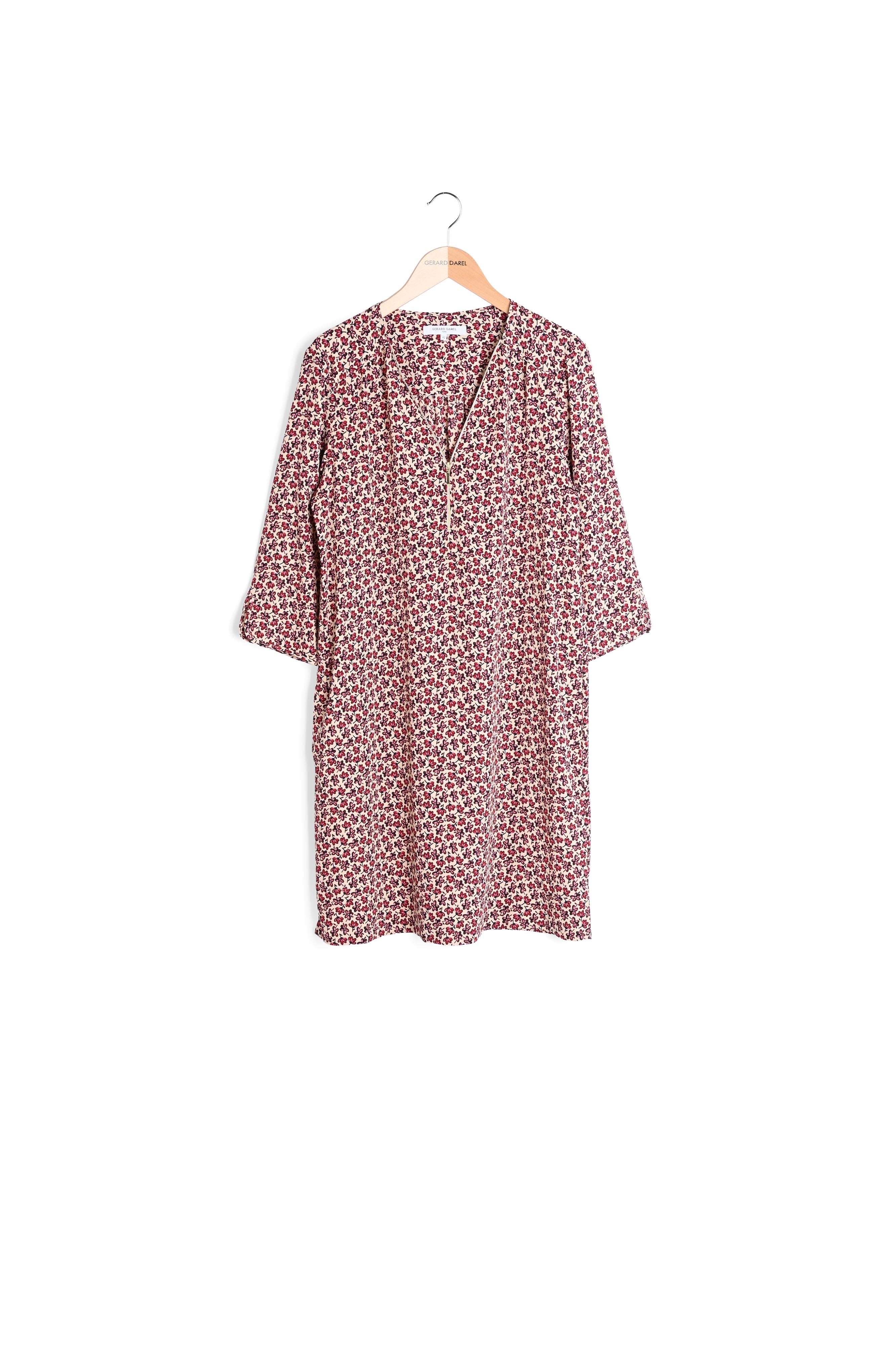 Robe fleurie avec encolure zippée - JAHLYA Faume - seconde main