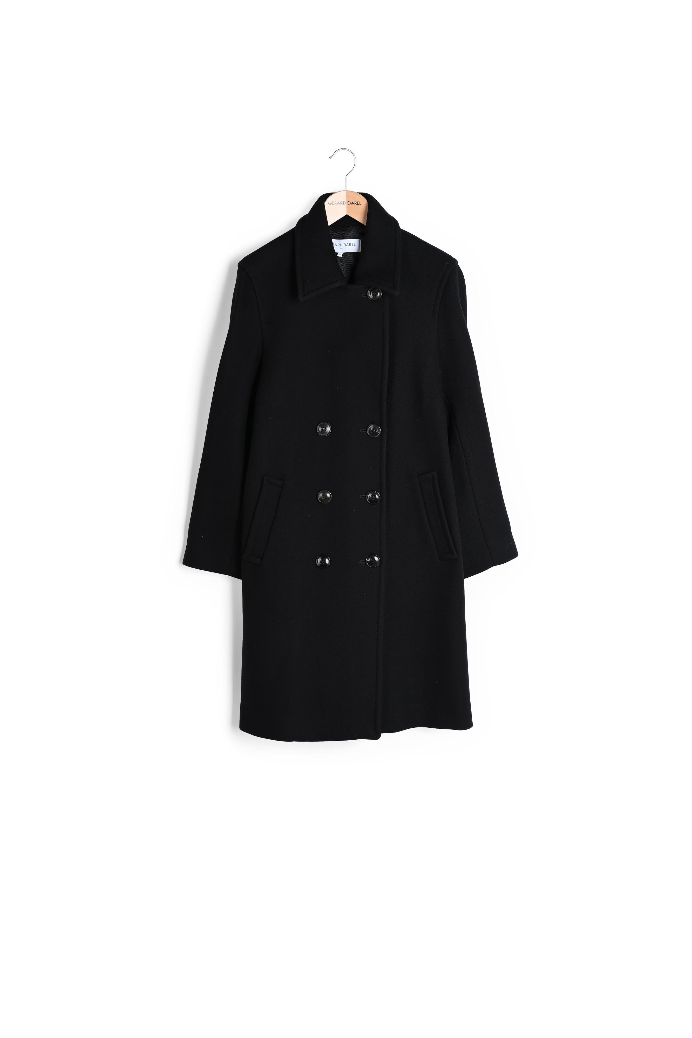 SILYA - Manteau droit en laine vierge Faume - seconde main