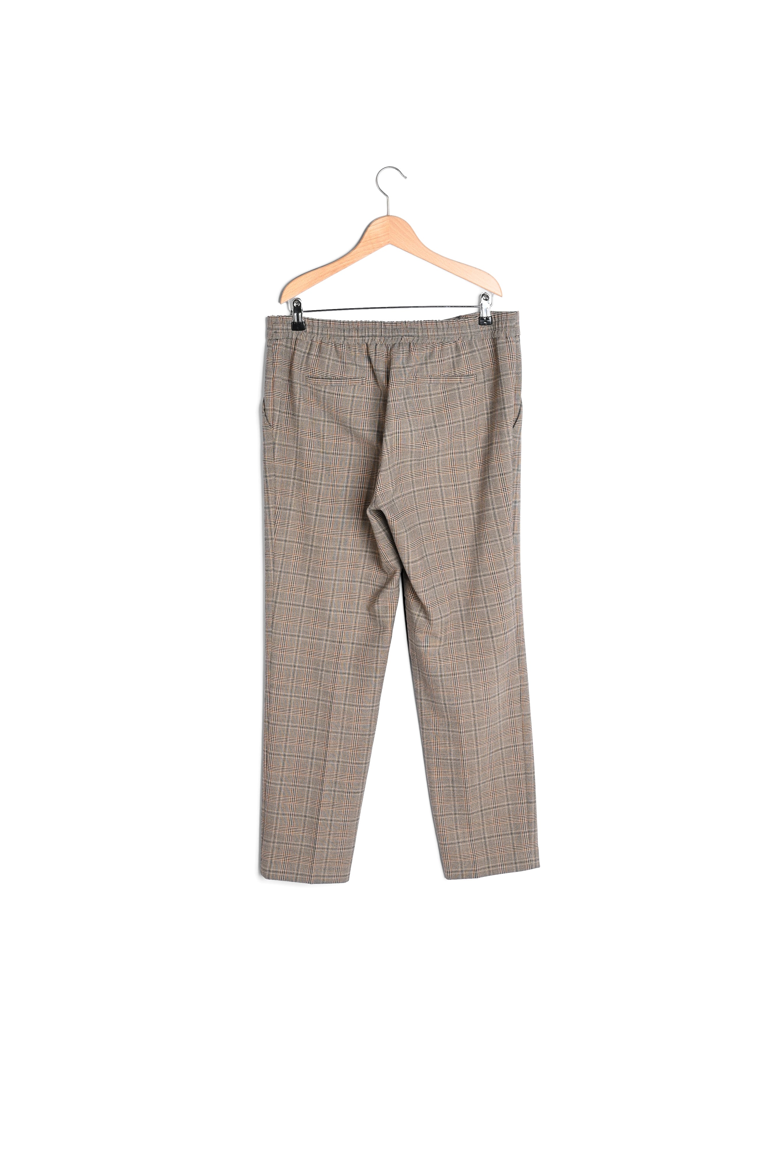 Pantalon droit à carreaux prince-de-galles - ELISIO Faume - seconde main