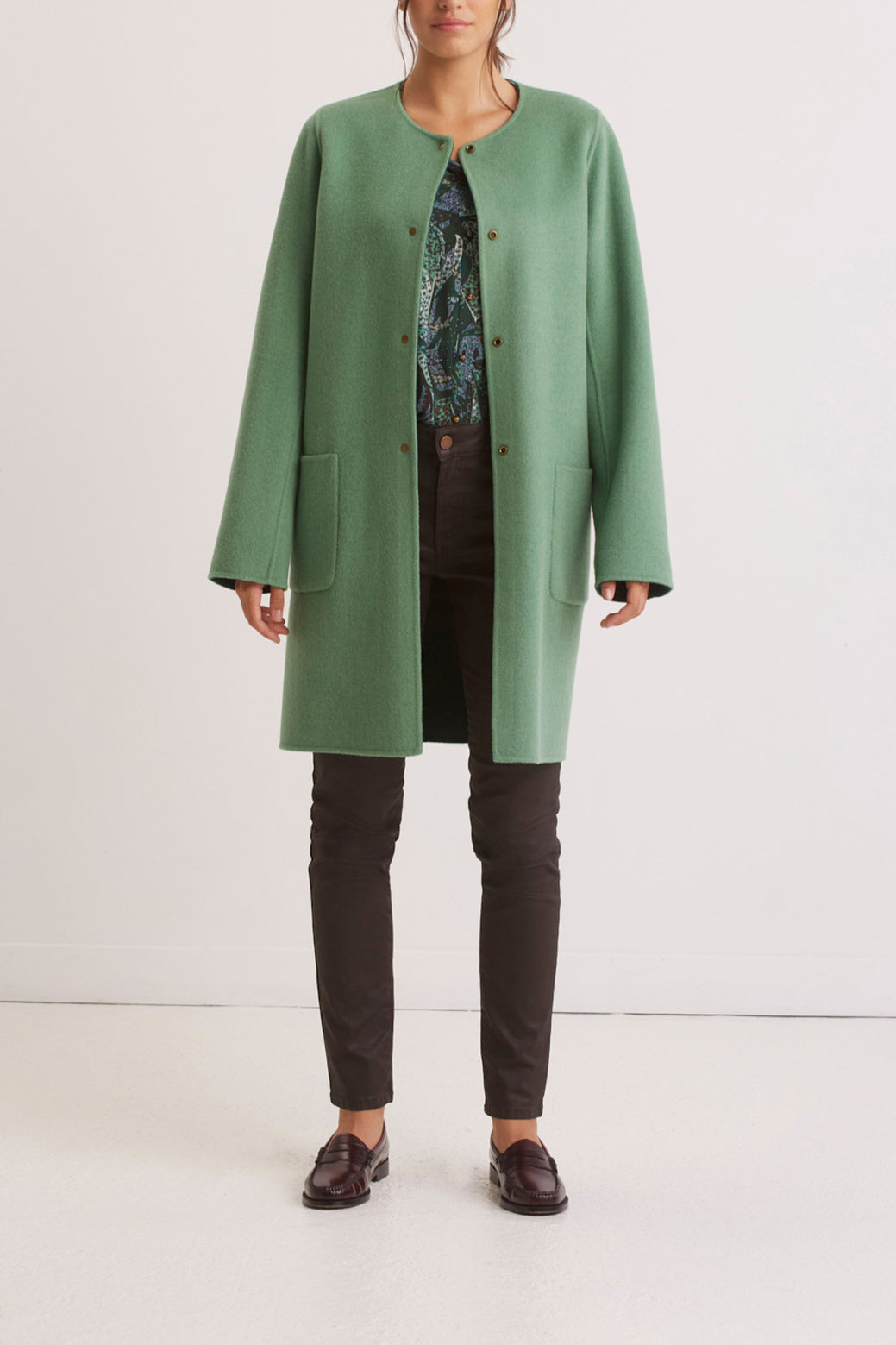 Manteau réversible en laine - SORIA Faume - seconde main