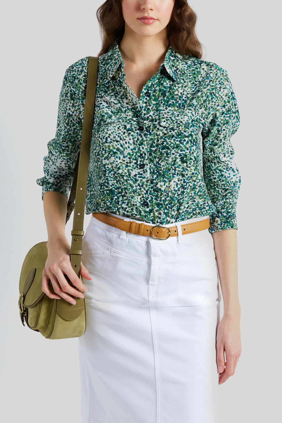 Chemise légère en soie imprimée - CASSIE Faume - seconde main