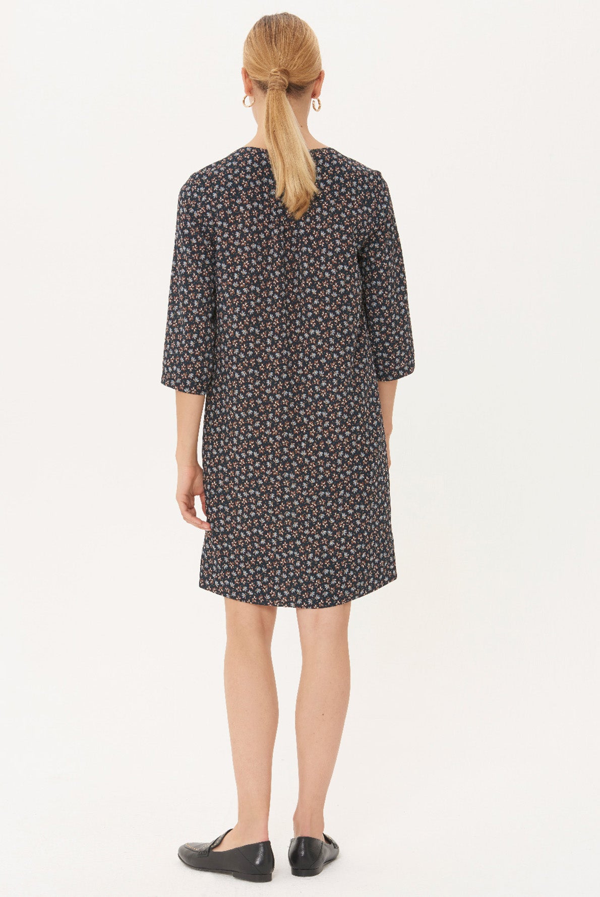 DARIA - Robe en crêpe imprimé Faume - seconde main