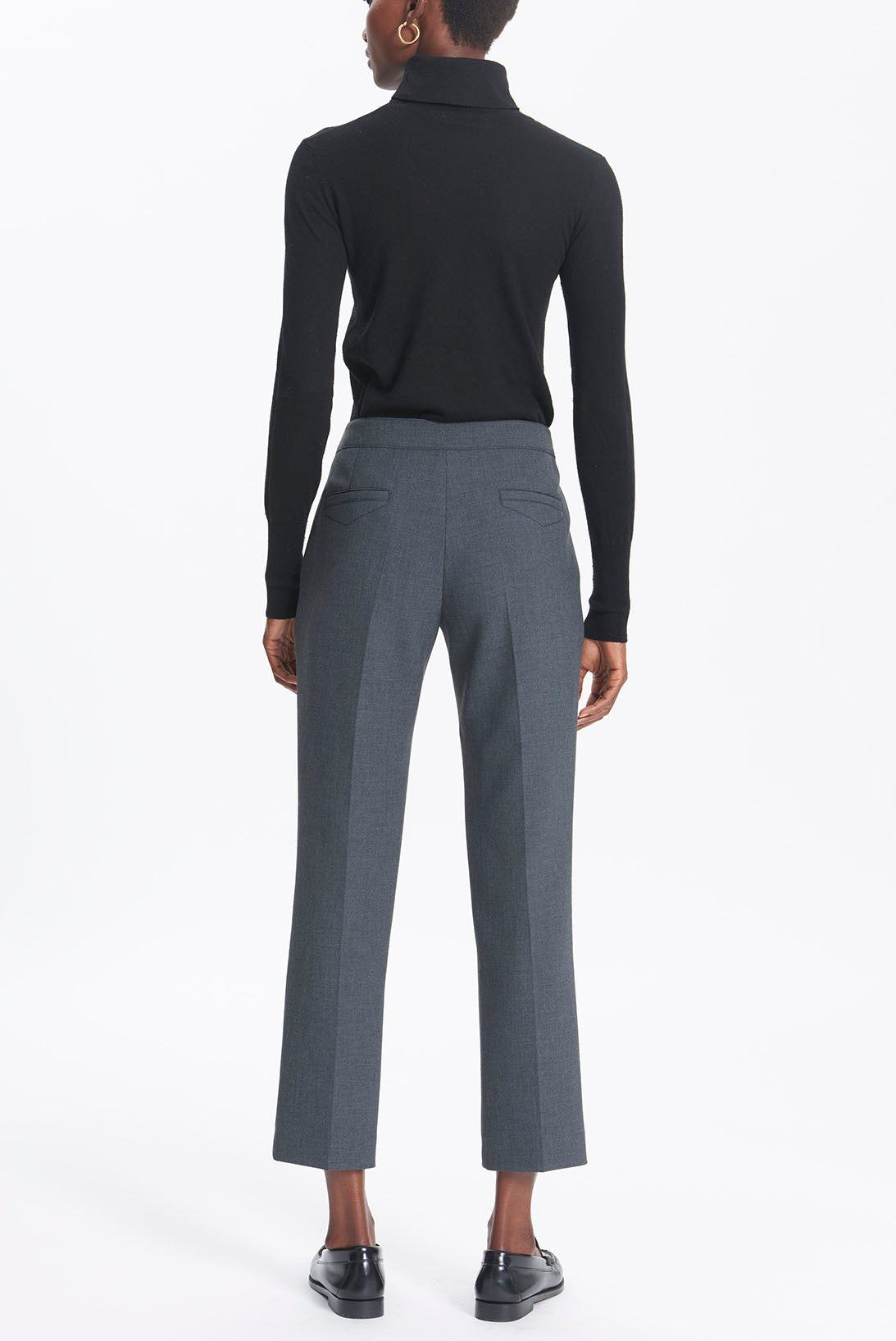 LYSON - Pantalon droit 7/8 en coton épais Faume - seconde main