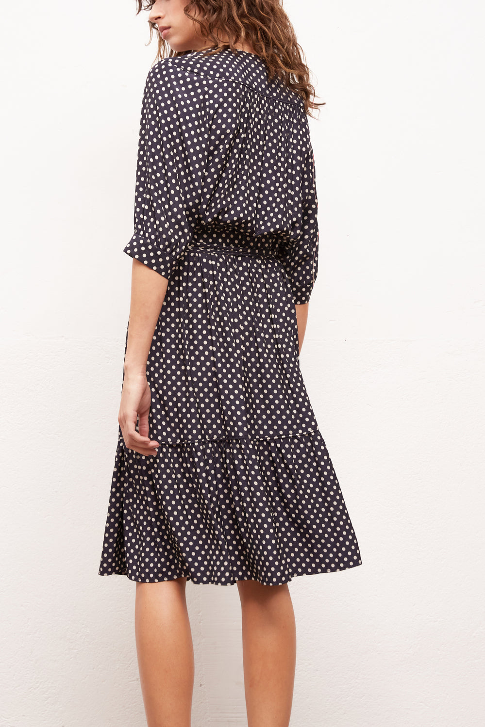 SASHA - Robe cache-c½ur à pois Faume - seconde main