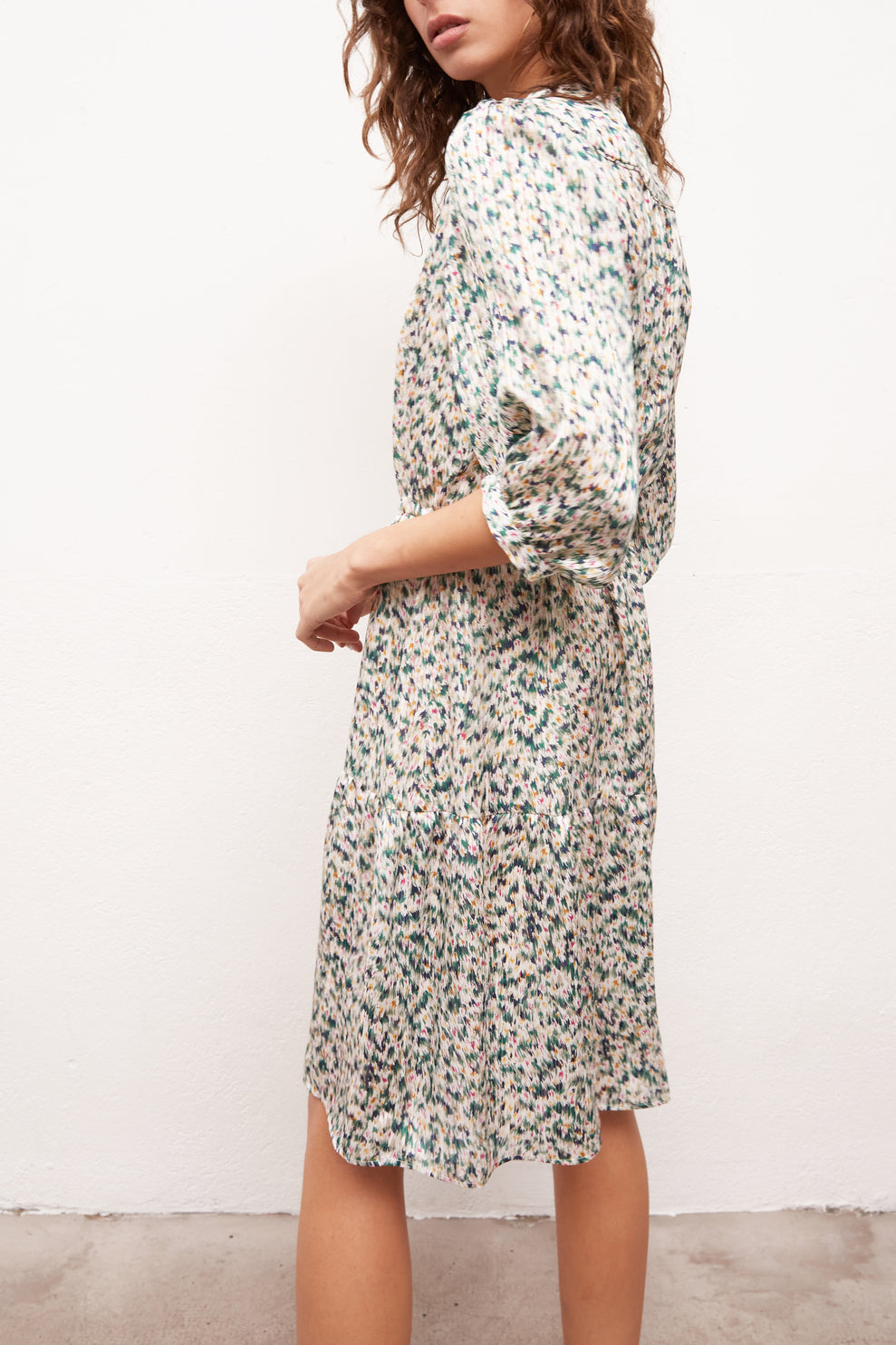 SUN - Robe courte nouée à imprimé fantaisie Faume - seconde main