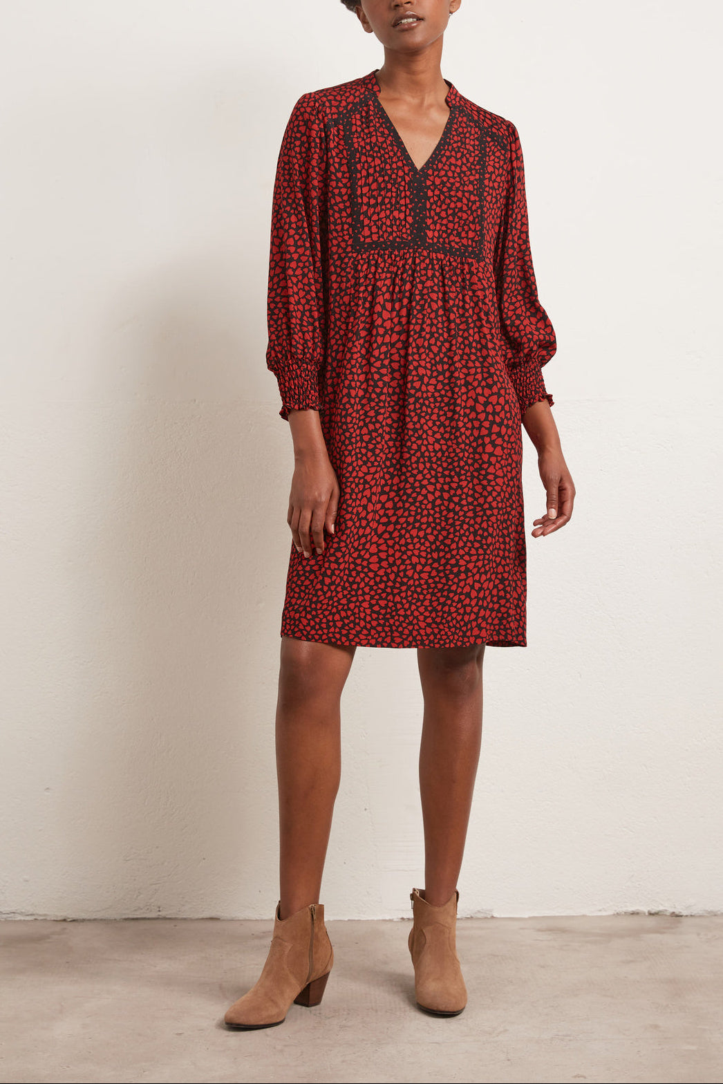 Robe loose à imprimé c½ur Faume - seconde main