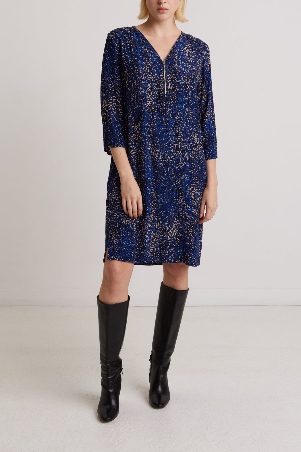 robe fluide en crêpe imprimé - JAUFFRE Faume - seconde main