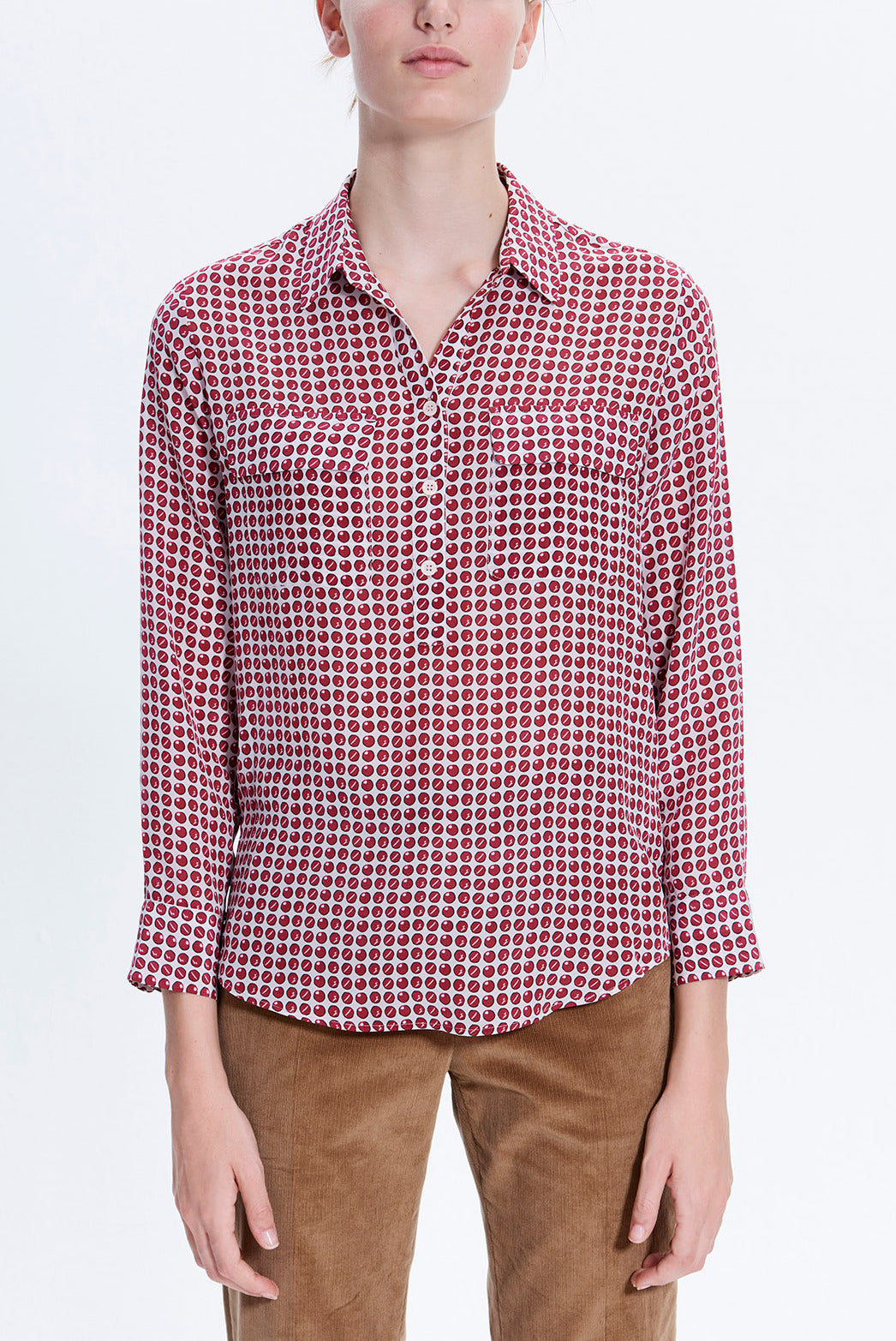 MARLA - Chemise en soie à pois Faume - seconde main