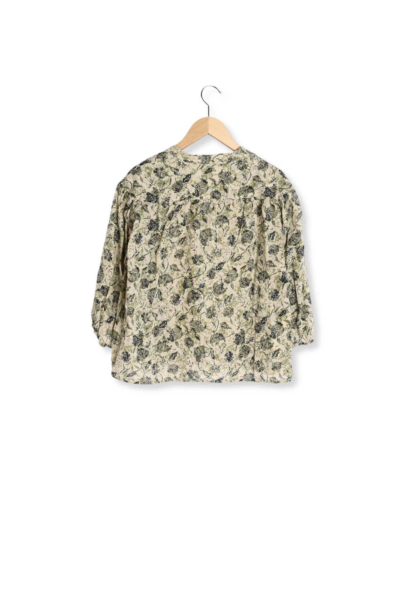 Blouse en voile de coton bicolore - CAPUCINE Faume - seconde main