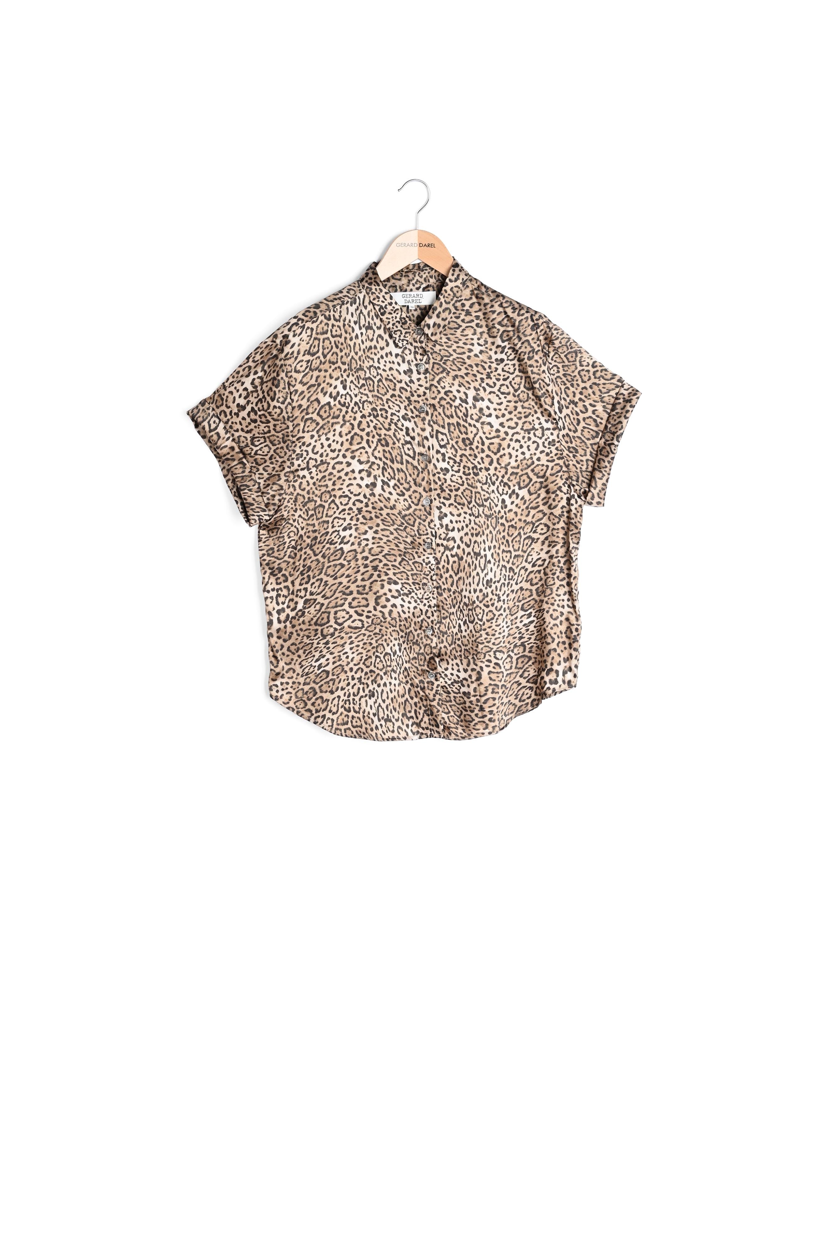 NALINI - Chemise à manches courtes en twill léopard Faume - seconde main