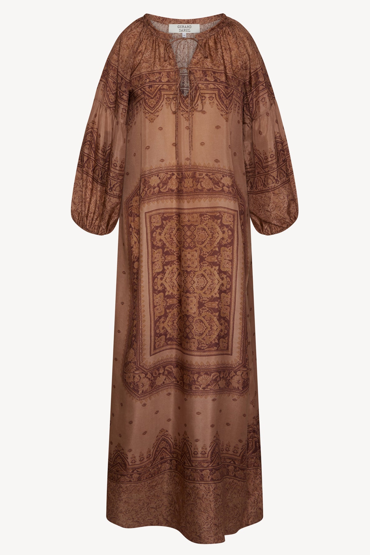 Robe longue en soie imprimée - MALCOLM Faume - seconde main