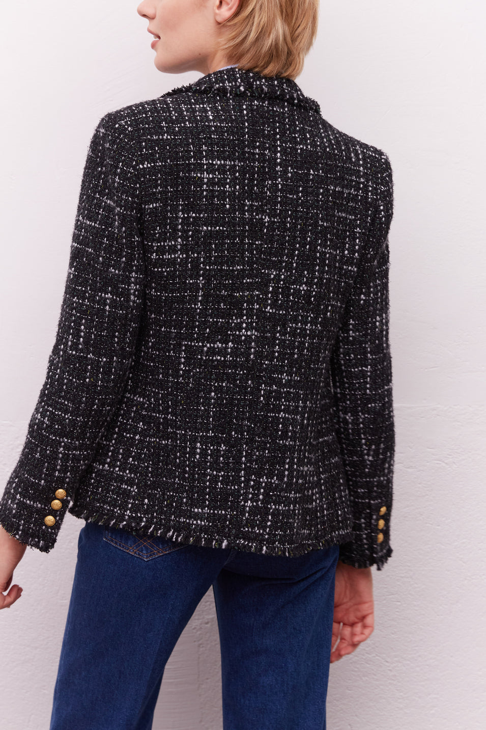 Veste en tweed et fils Lurex - NESS Faume - seconde main