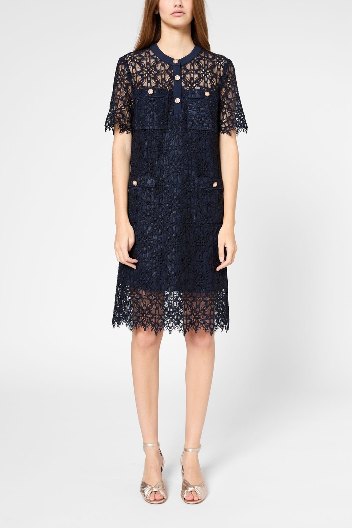 Robe courte droite en dentelle - PLACIDIE Faume - seconde main