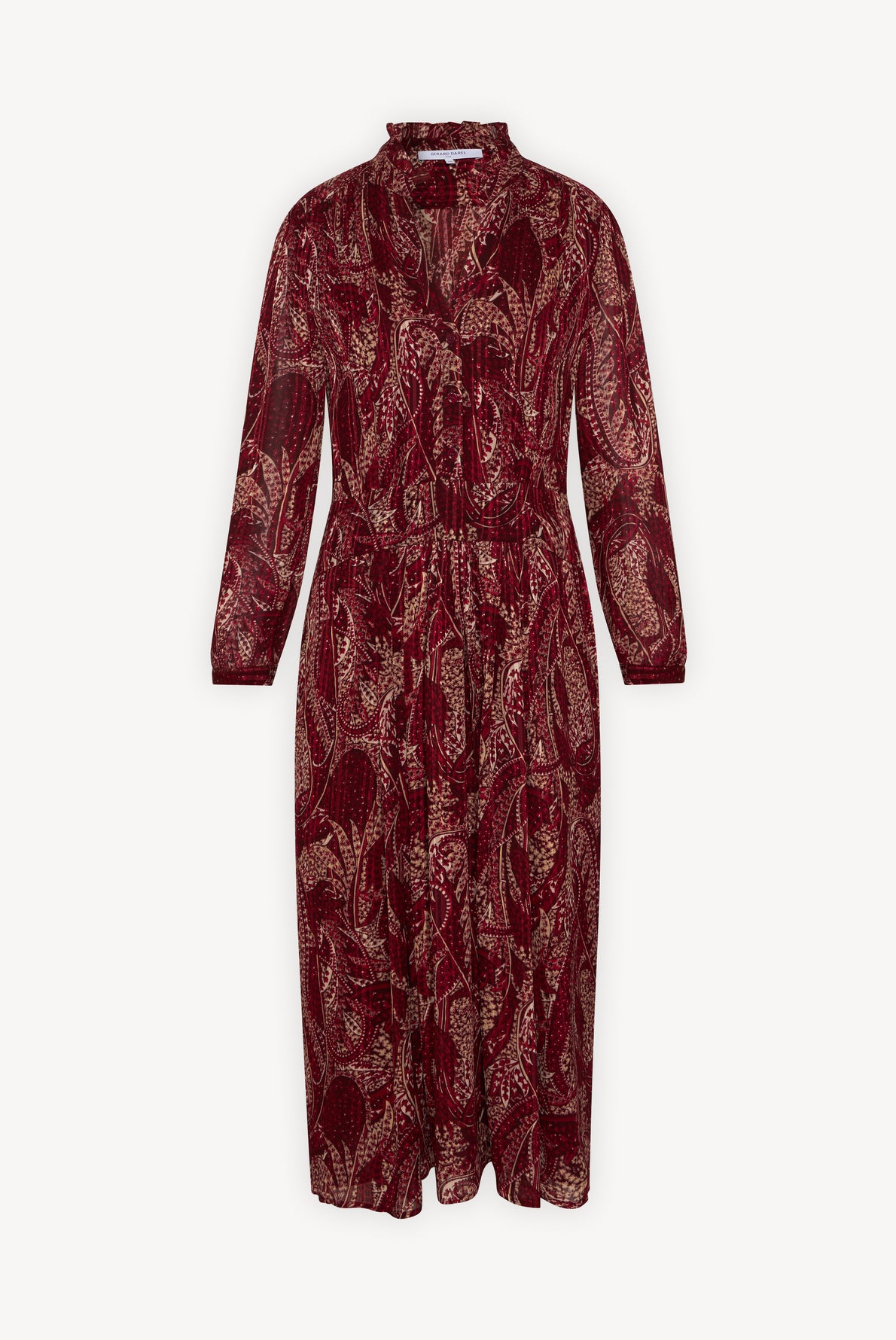 Robe mi-longue à l'imprimé cachemire - JUDITH Faume - seconde main